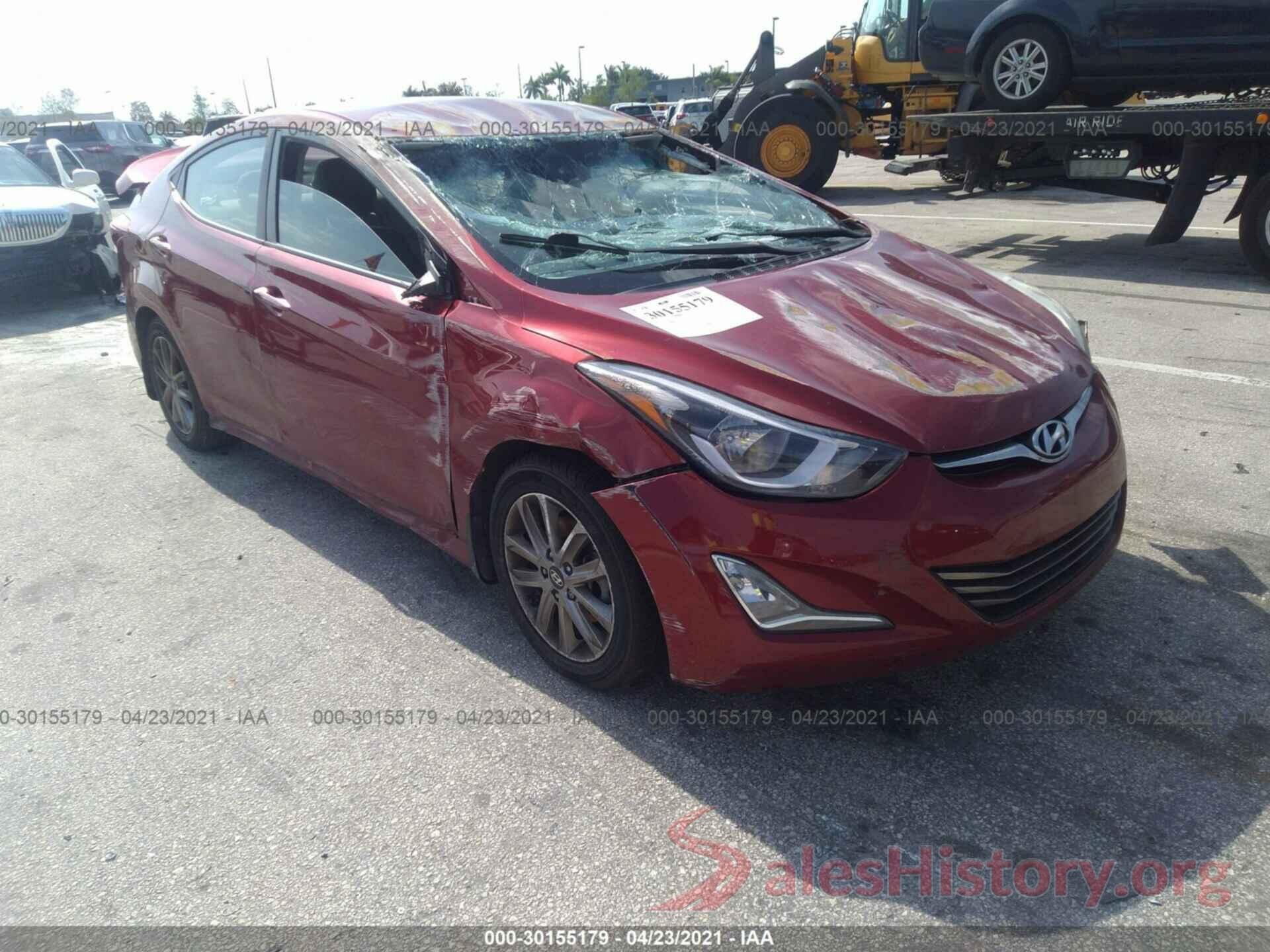 5NPDH4AE0GH721590 2016 HYUNDAI ELANTRA