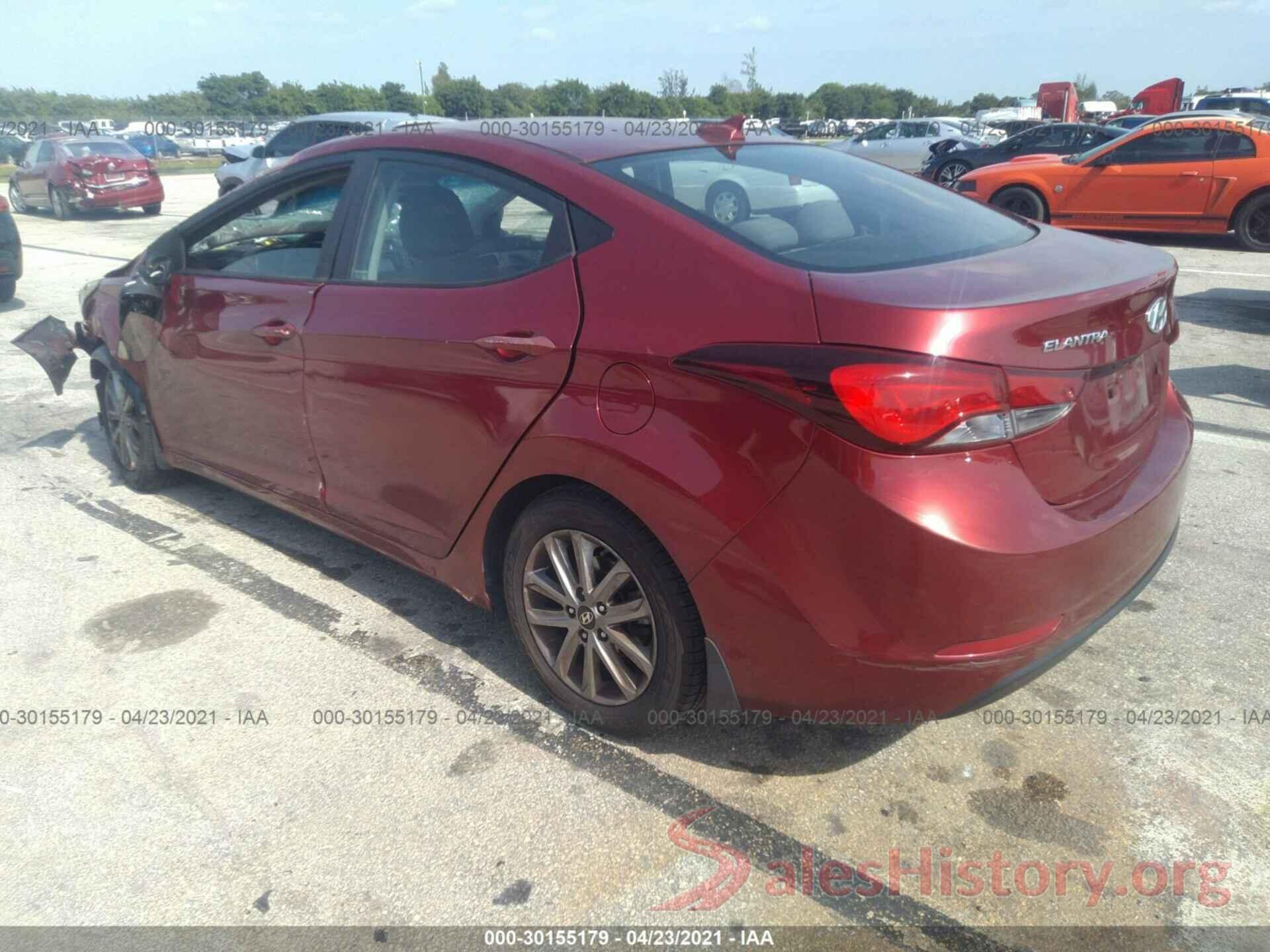 5NPDH4AE0GH721590 2016 HYUNDAI ELANTRA