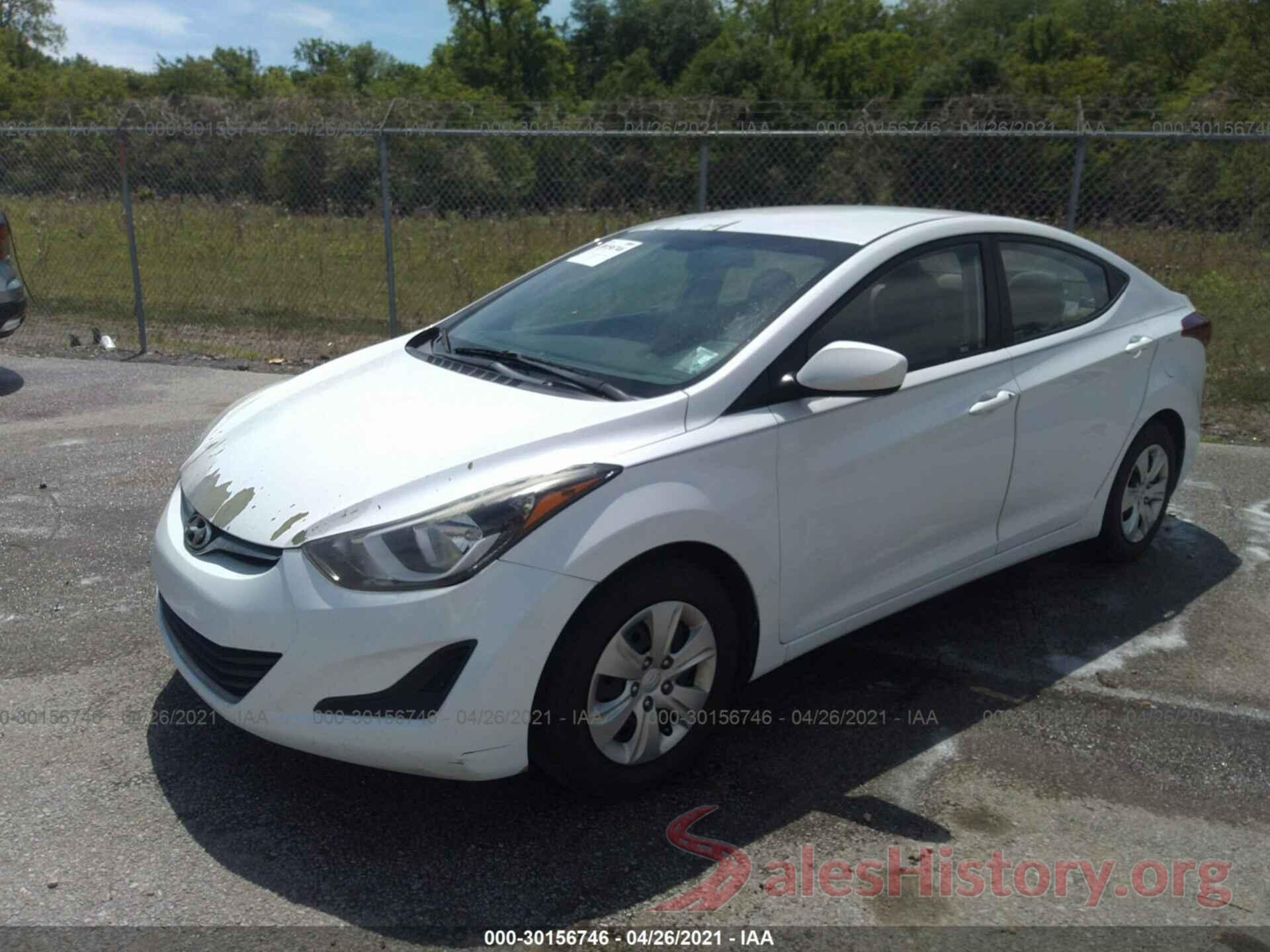 5NPDH4AE5GH757601 2016 HYUNDAI ELANTRA