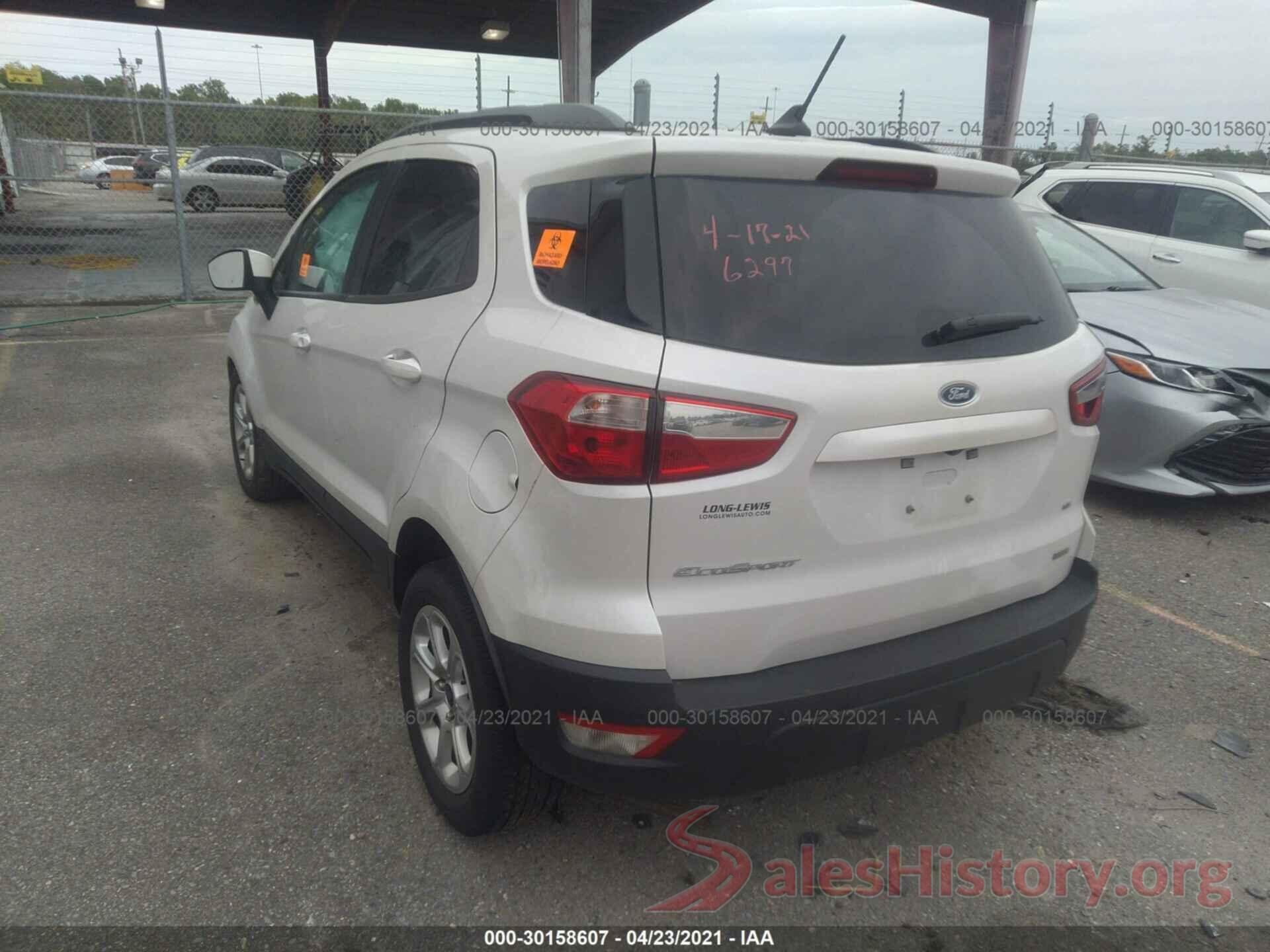 MAJ3S2GE1KC266297 2019 FORD ECOSPORT