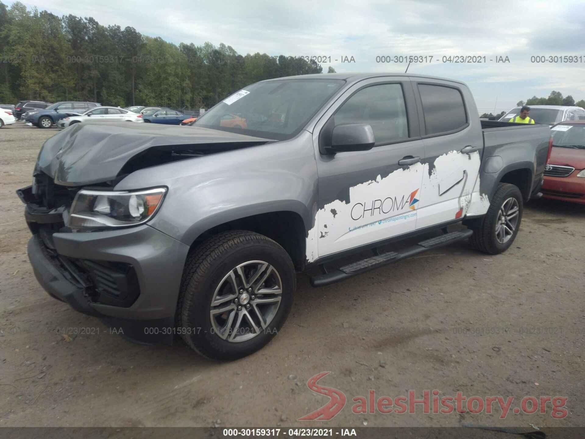 1GCGSBEAXM1100998 2021 CHEVROLET COLORADO