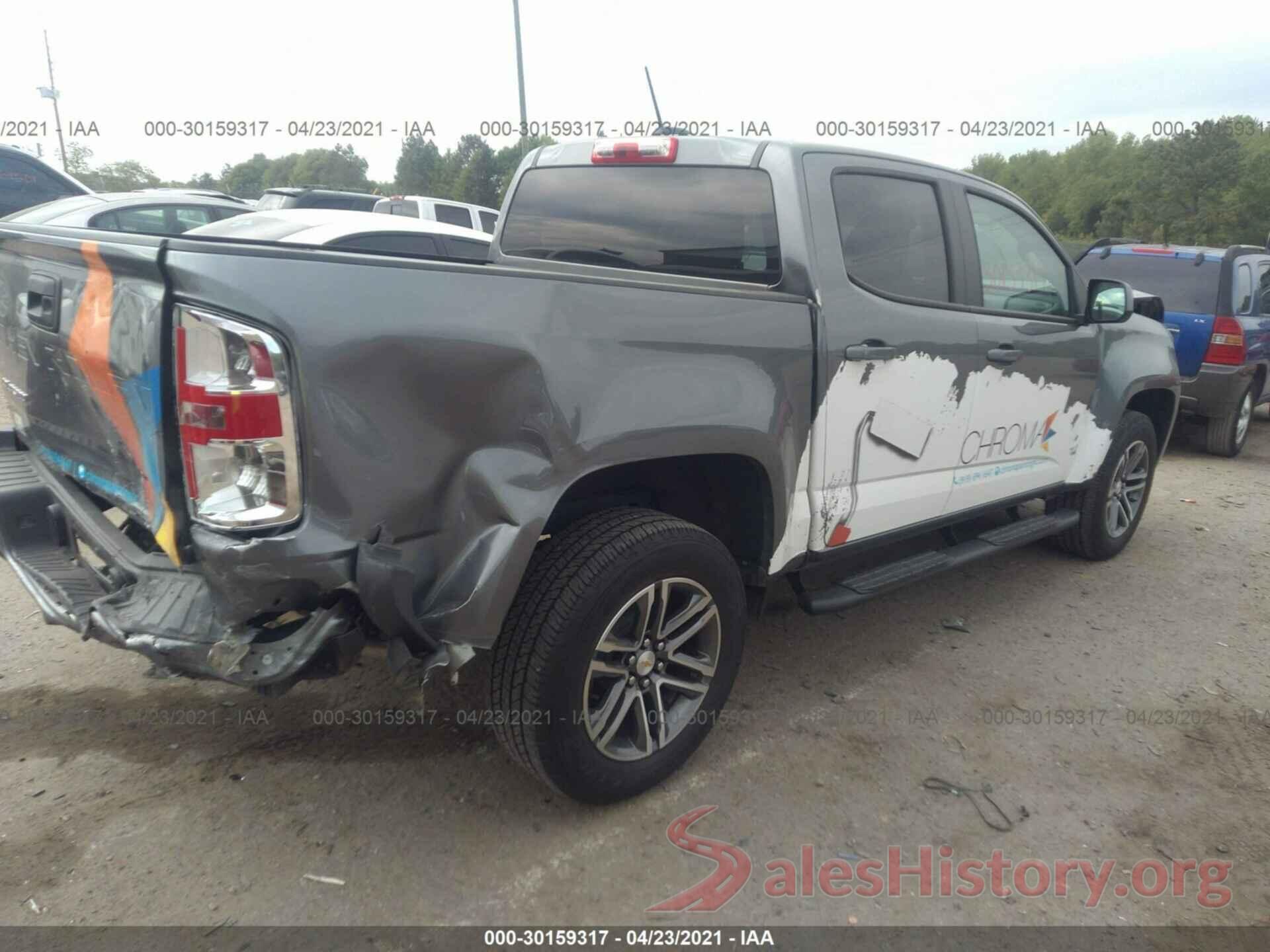 1GCGSBEAXM1100998 2021 CHEVROLET COLORADO