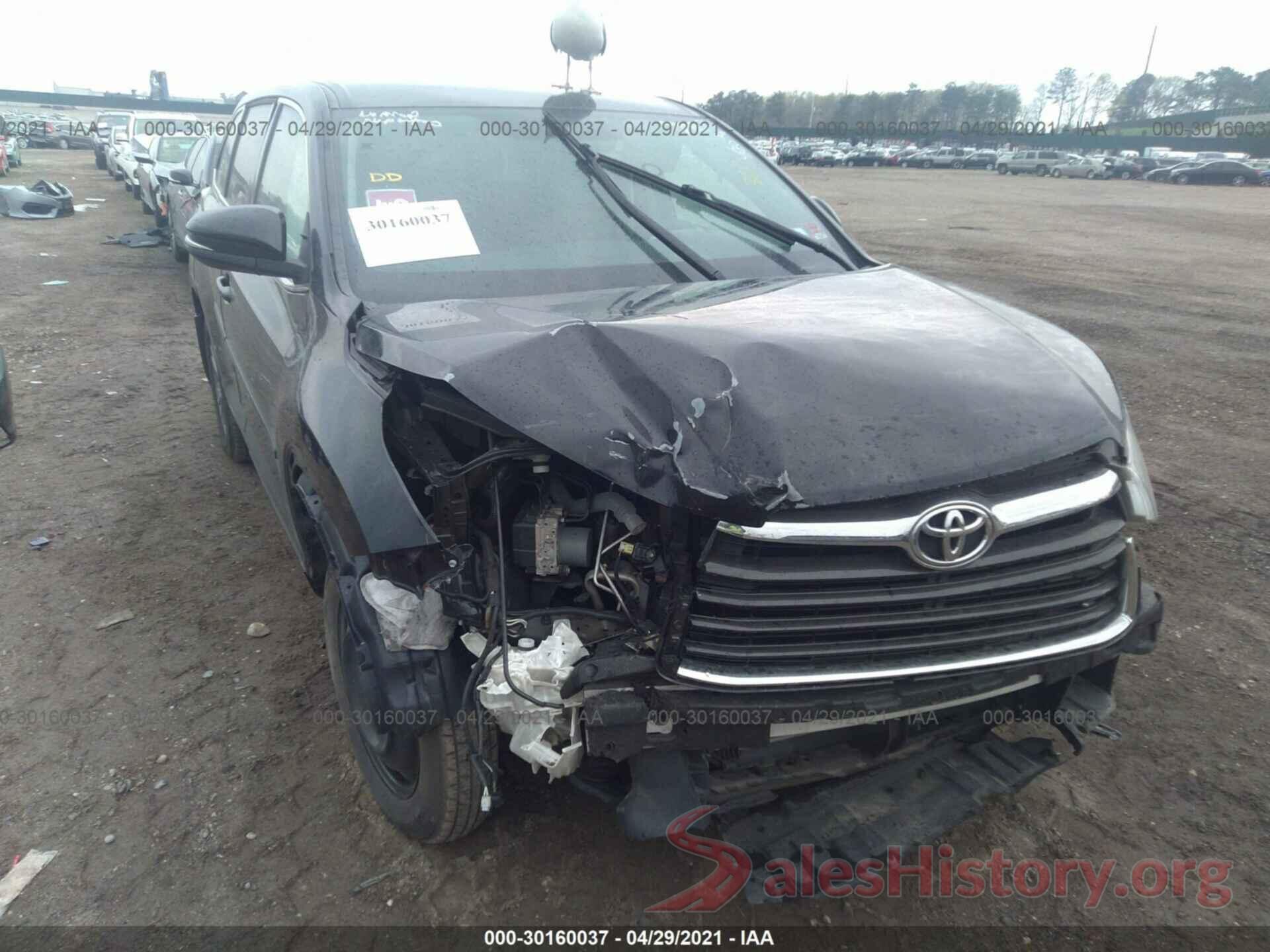 5TDBKRFH8GS295716 2016 TOYOTA HIGHLANDER