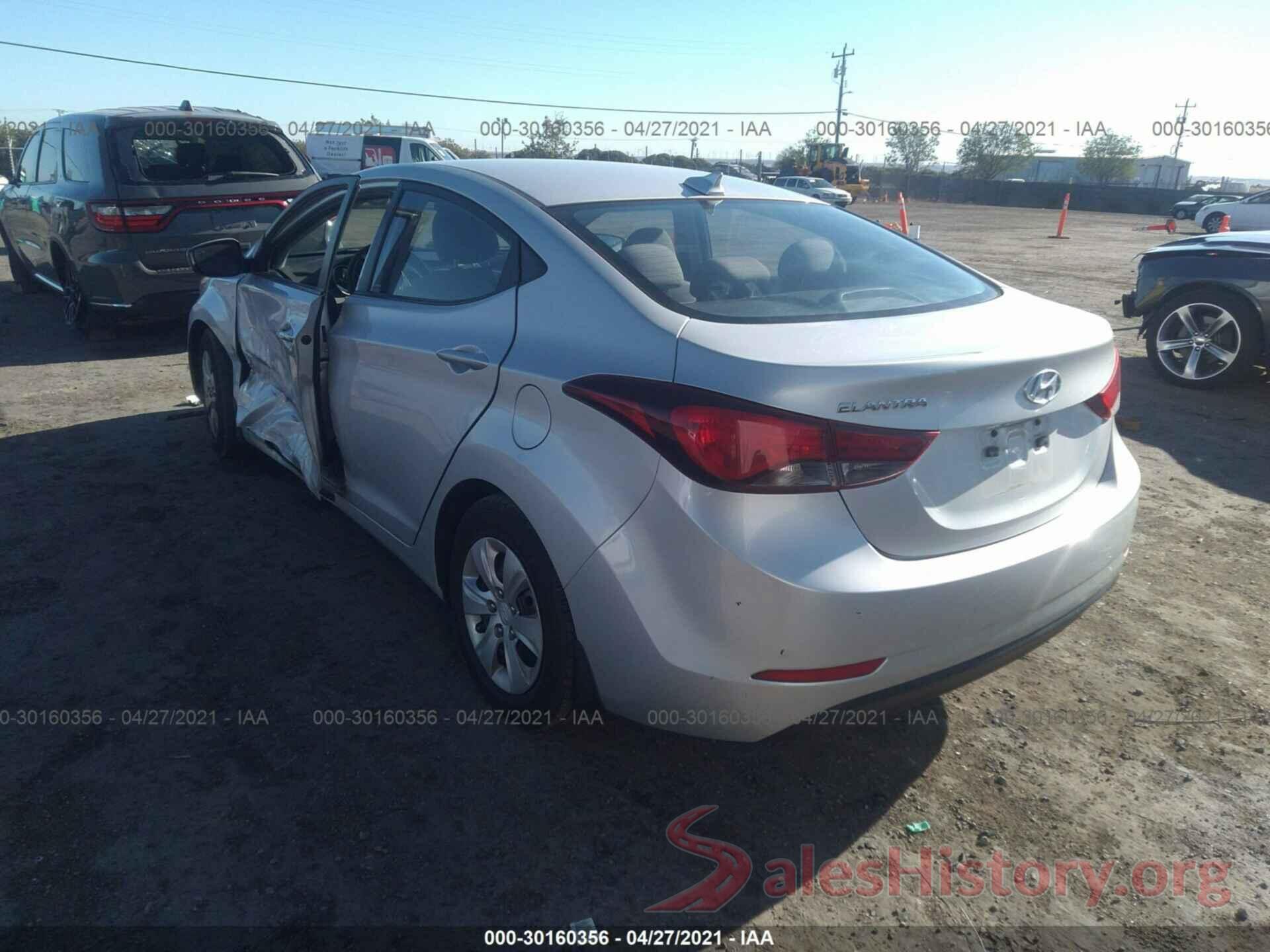 5NPDH4AE2GH728007 2016 HYUNDAI ELANTRA