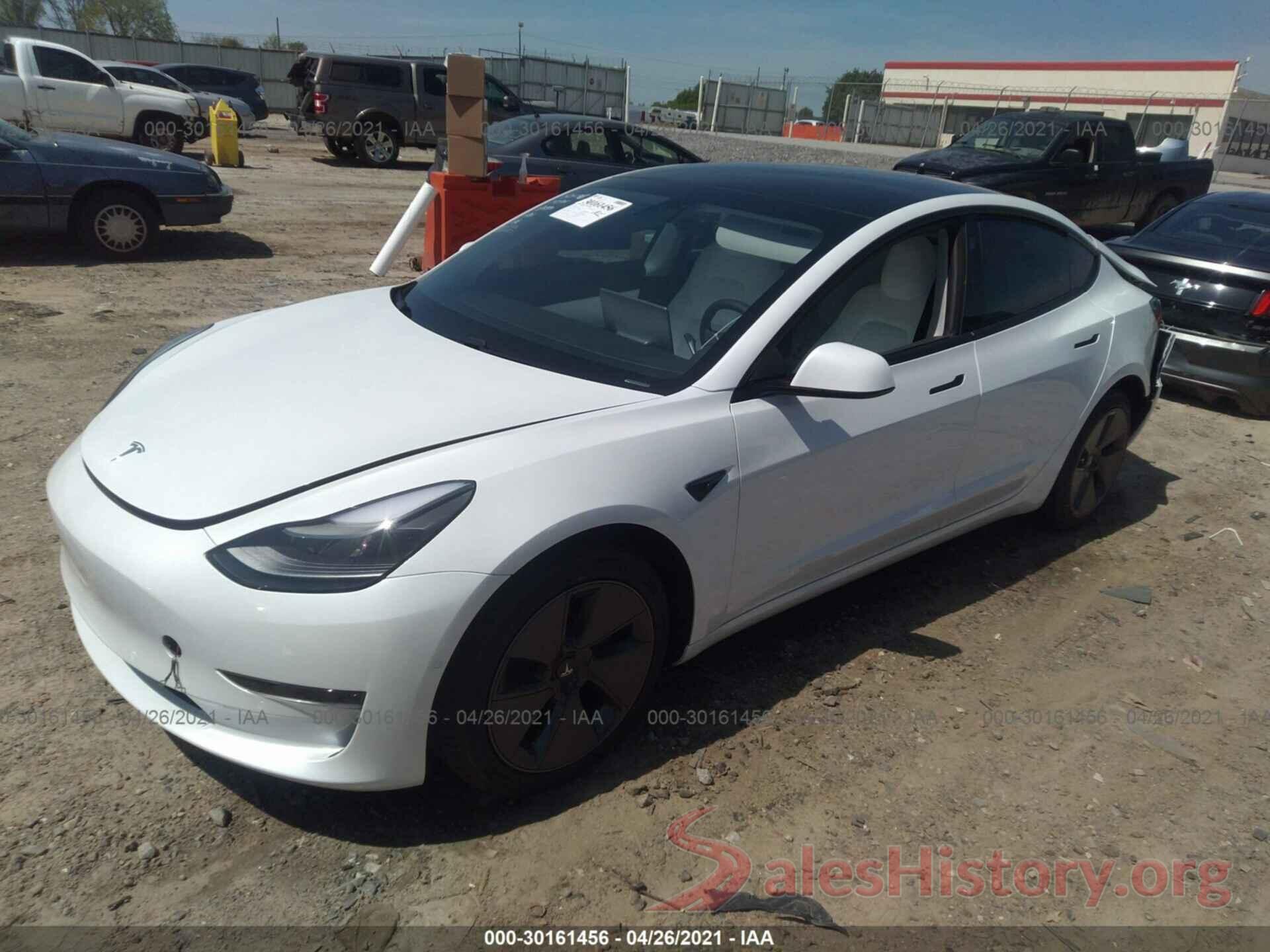 5YJ3E1EA0MF908543 2021 TESLA MODEL 3