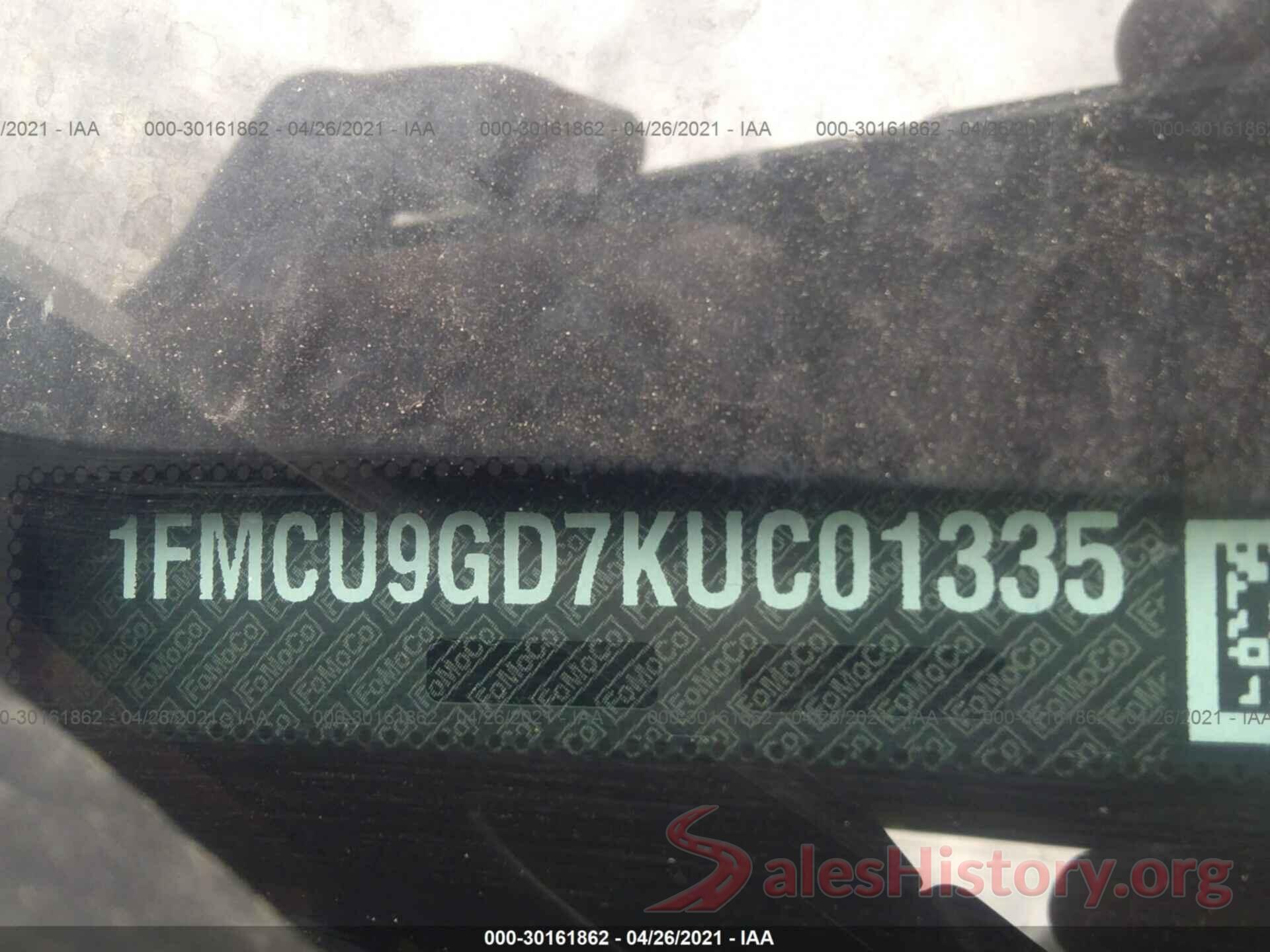 1FMCU9GD7KUC01335 2019 FORD ESCAPE