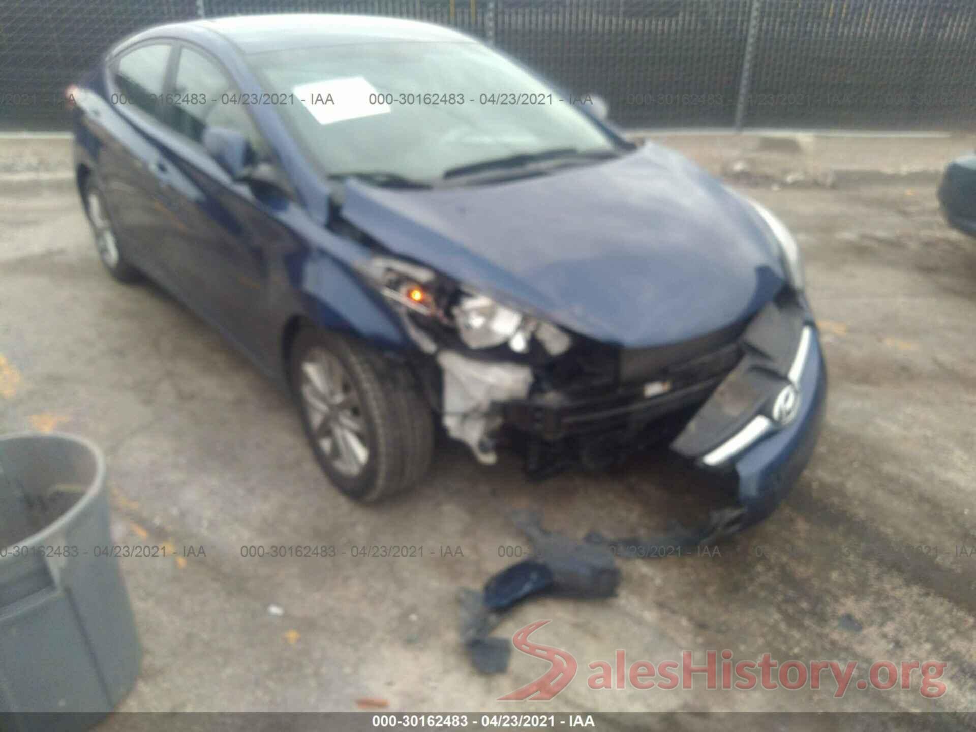 5NPDH4AE6GH682455 2016 HYUNDAI ELANTRA