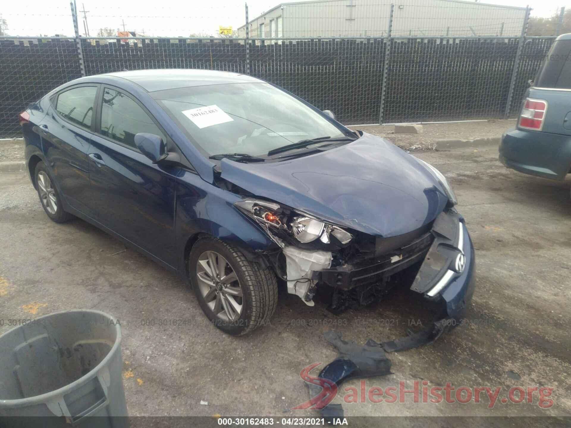 5NPDH4AE6GH682455 2016 HYUNDAI ELANTRA