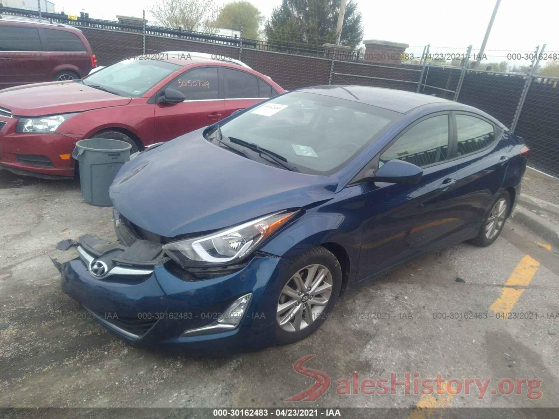 5NPDH4AE6GH682455 2016 HYUNDAI ELANTRA