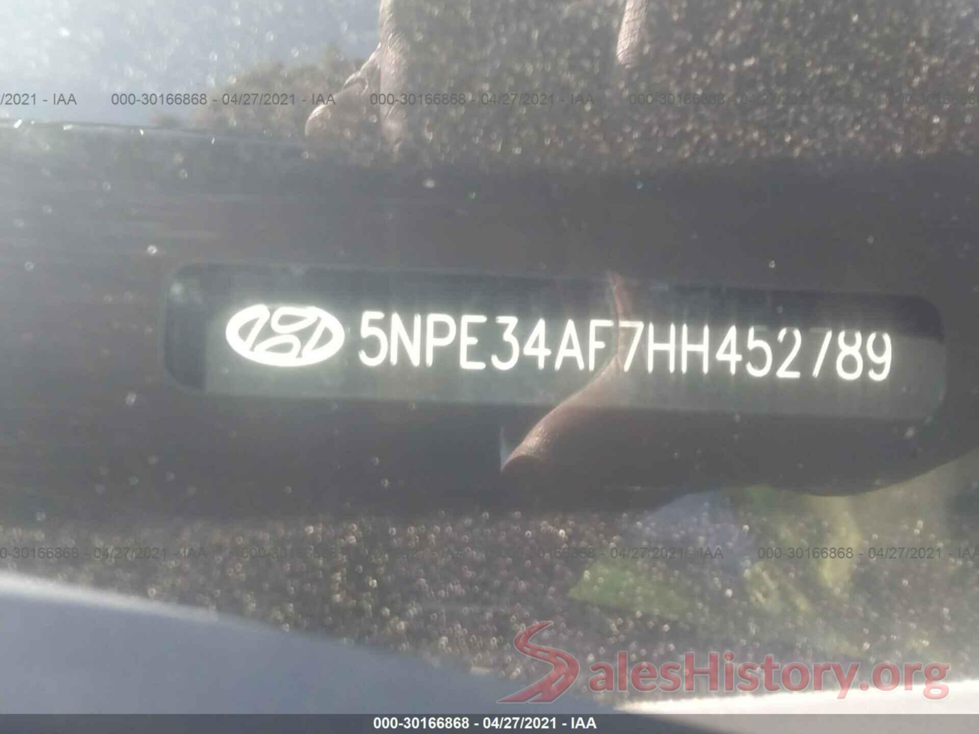 5NPE34AF7HH452789 2017 HYUNDAI SONATA