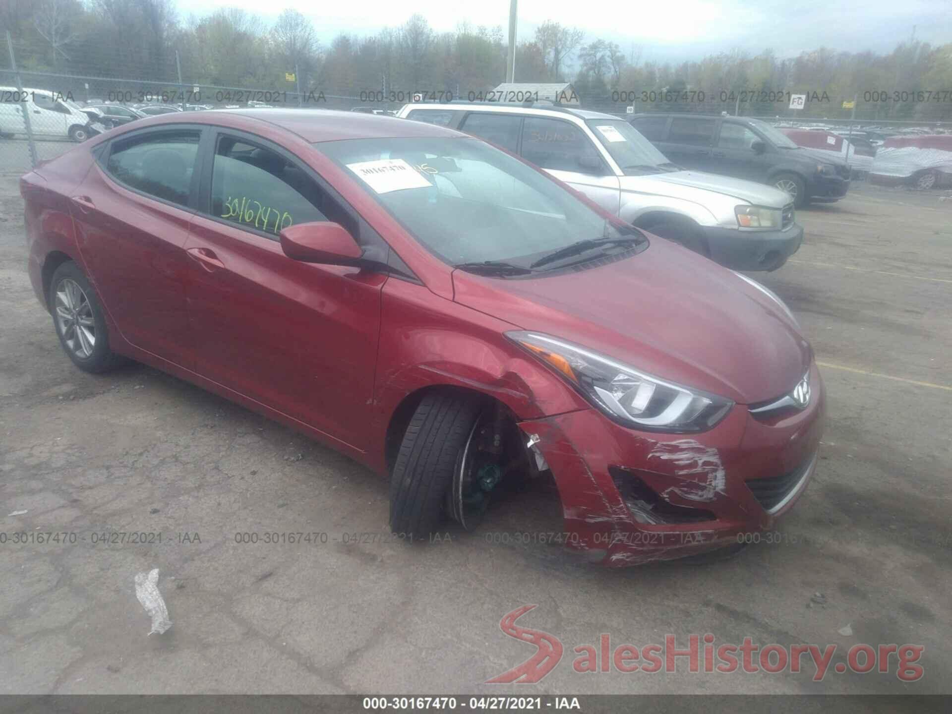 5NPDH4AE2GH753845 2016 HYUNDAI ELANTRA