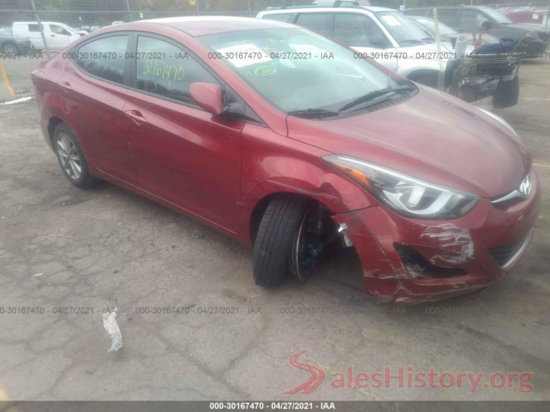 5NPDH4AE2GH753845 2016 HYUNDAI ELANTRA