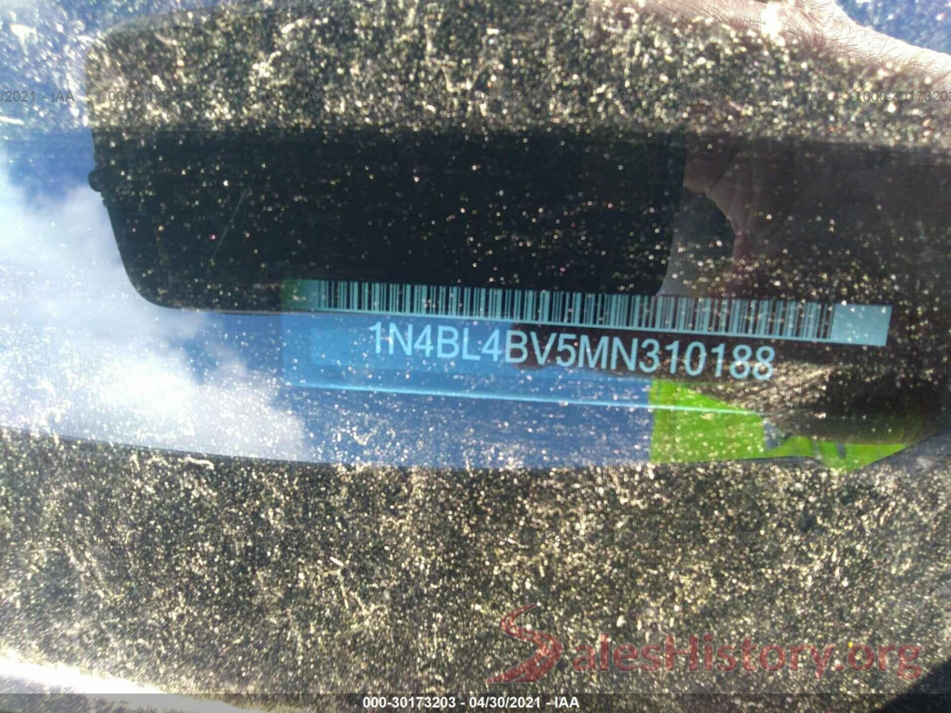 1N4BL4BV5MN310188 2021 NISSAN ALTIMA