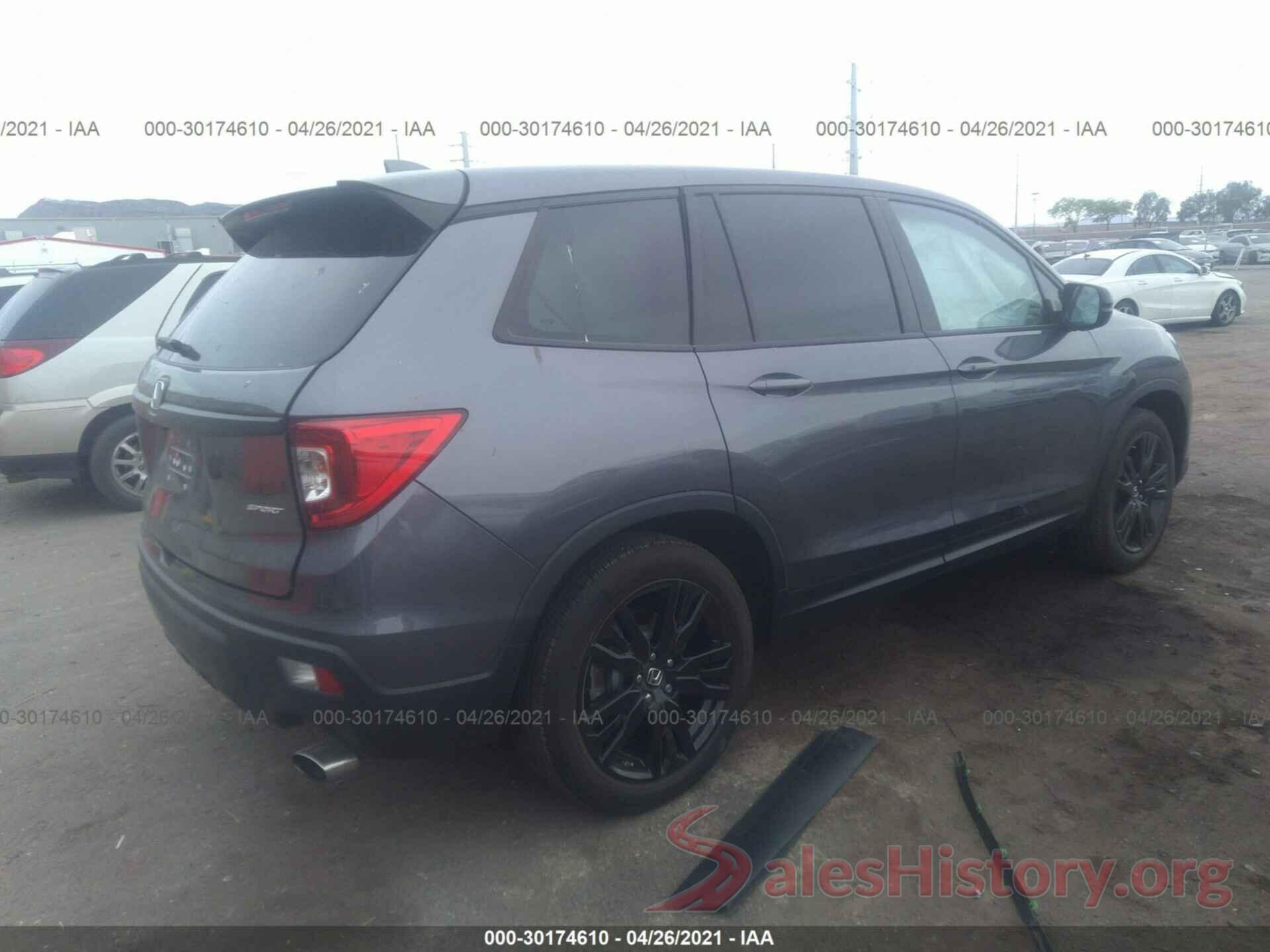 5FNYF7H27KB011484 2019 HONDA PASSPORT