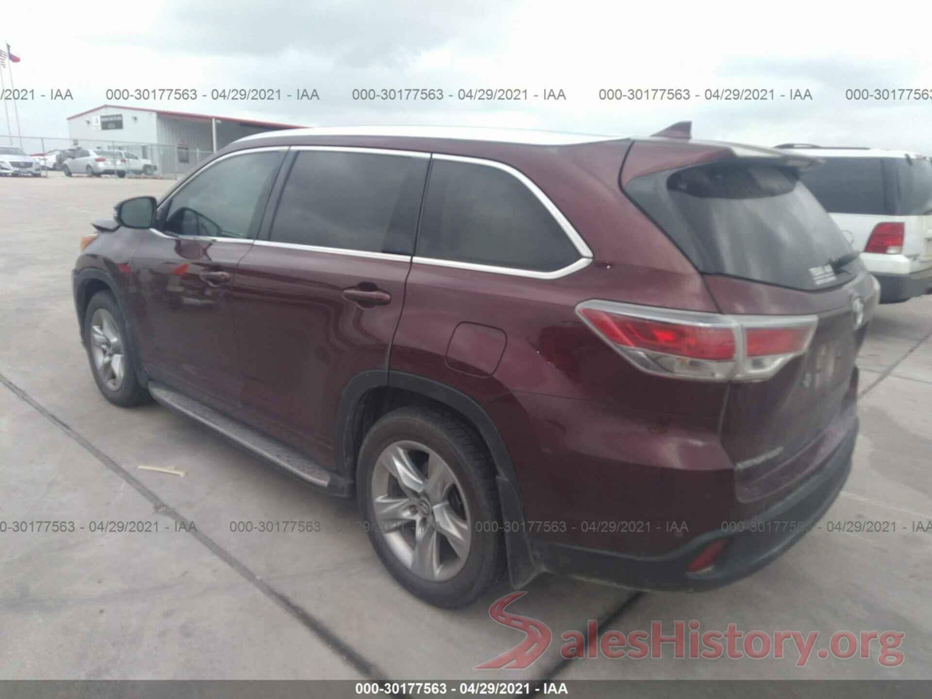 5TDYKRFH5GS176483 2016 TOYOTA HIGHLANDER