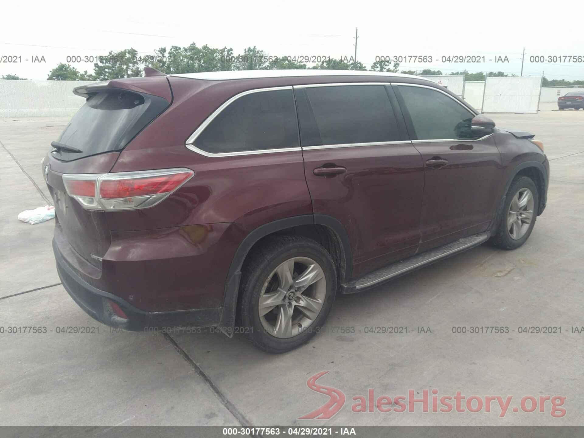 5TDYKRFH5GS176483 2016 TOYOTA HIGHLANDER