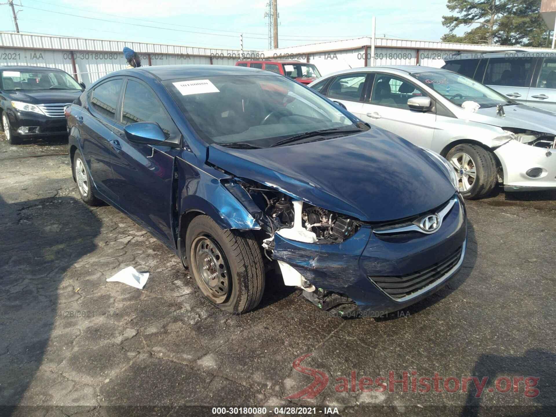 5NPDH4AE8GH666239 2016 HYUNDAI ELANTRA