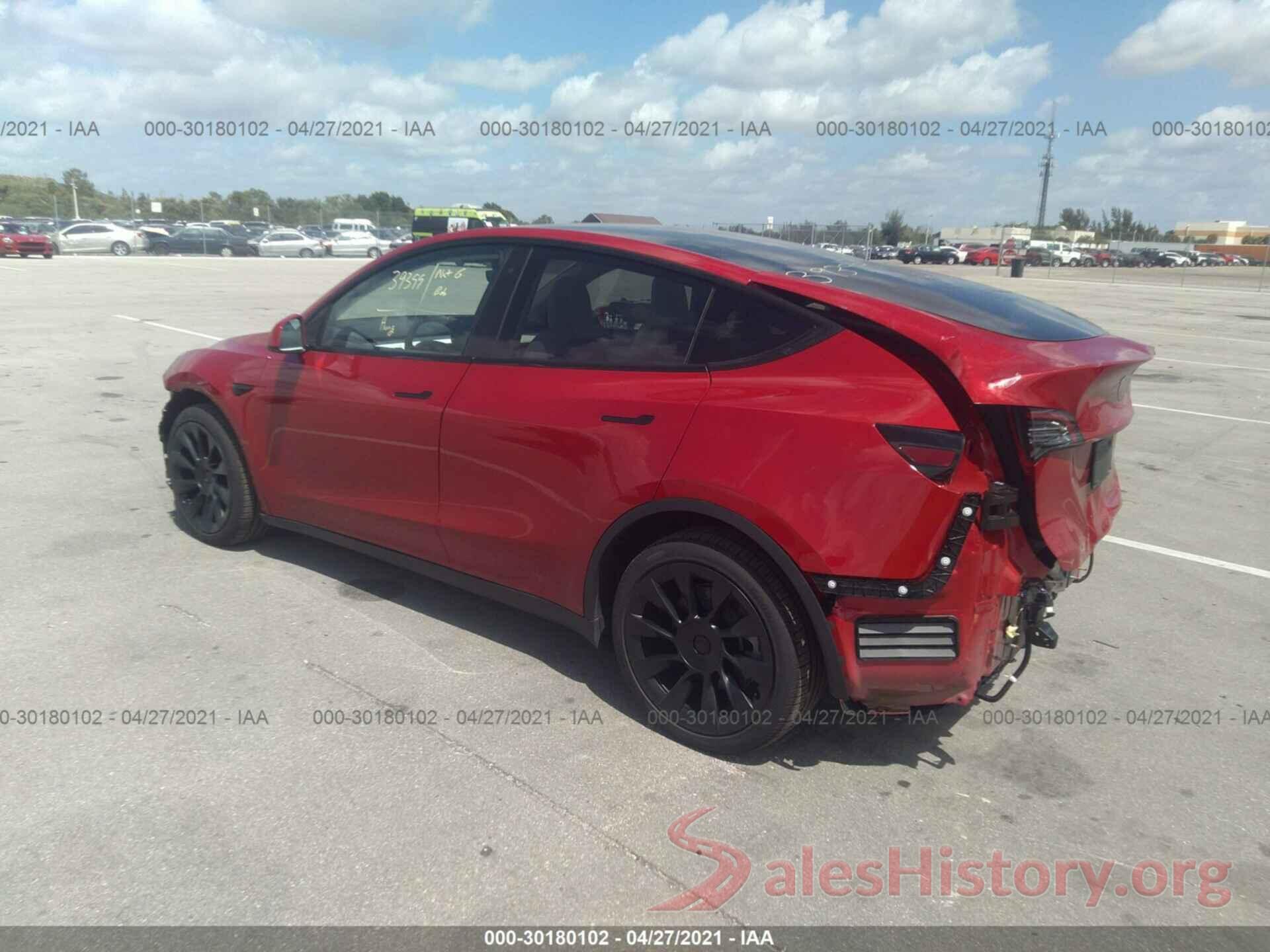 5YJYGDEE3LF040413 2020 TESLA MODEL Y