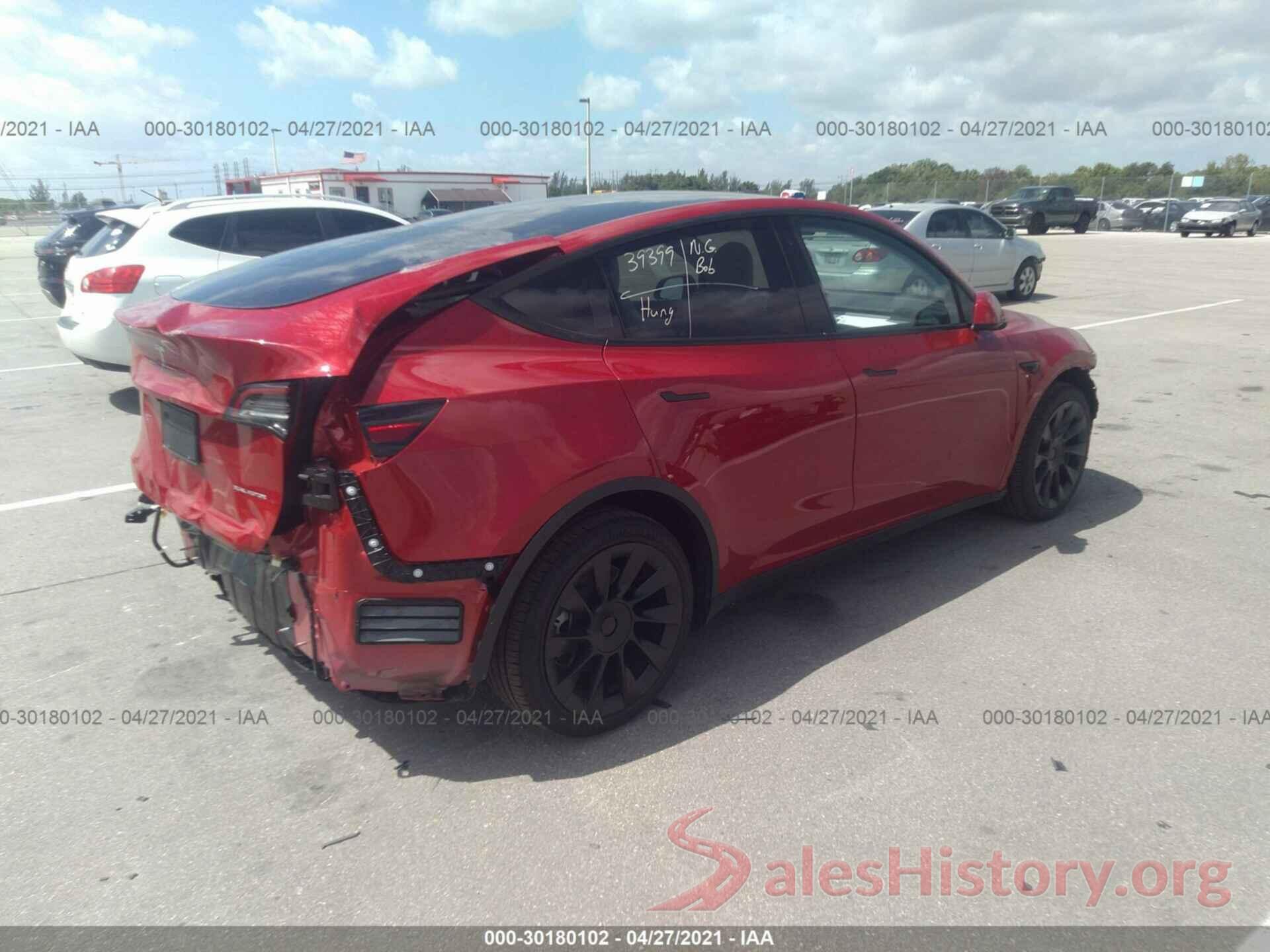 5YJYGDEE3LF040413 2020 TESLA MODEL Y