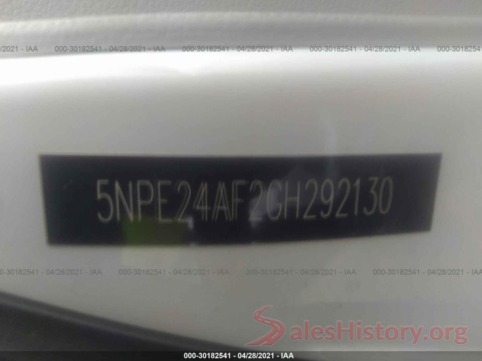 5NPE24AF2GH292130 2016 HYUNDAI SONATA