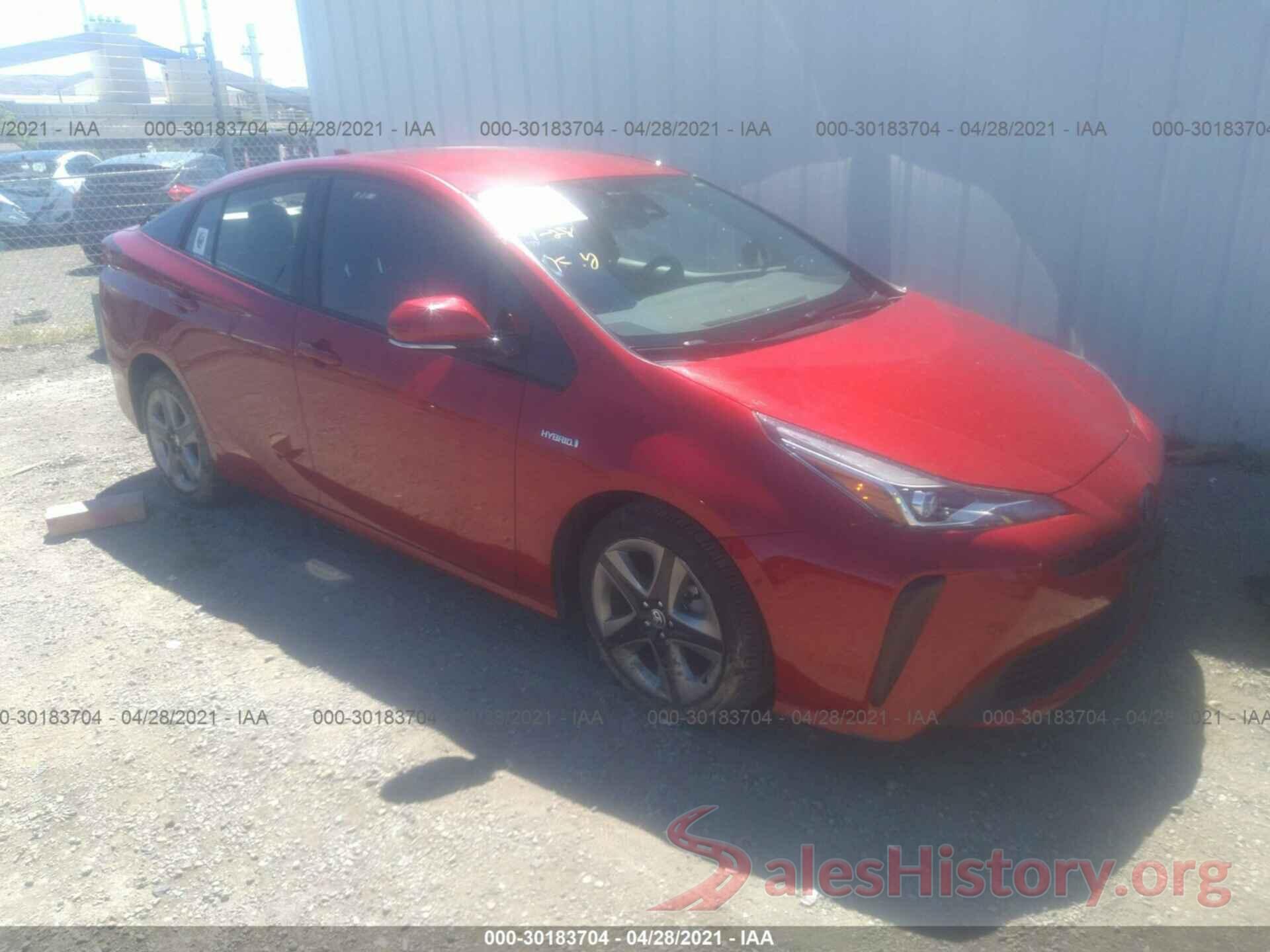 JTDKARFU4K3079534 2019 TOYOTA PRIUS