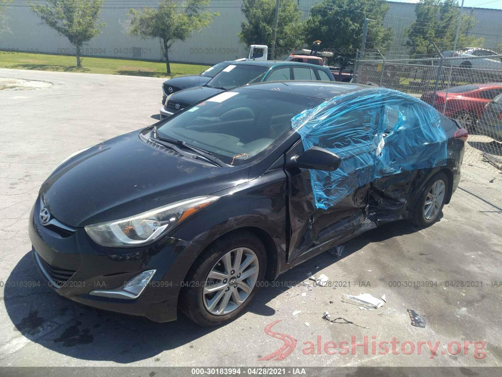 5NPDH4AE0GH722805 2016 HYUNDAI ELANTRA