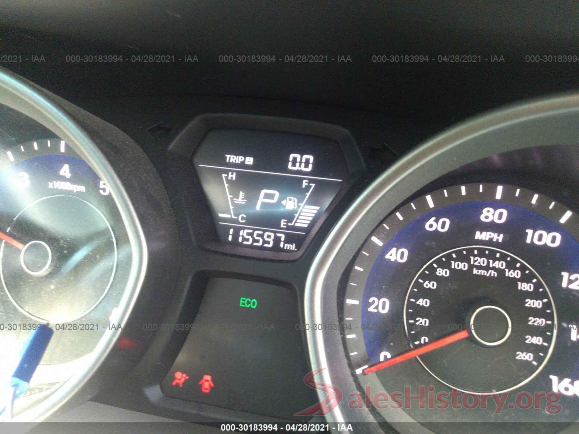 5NPDH4AE0GH722805 2016 HYUNDAI ELANTRA