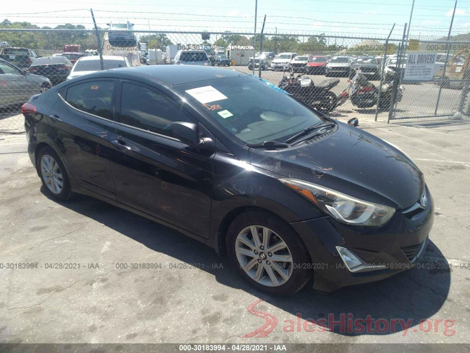 5NPDH4AE0GH722805 2016 HYUNDAI ELANTRA