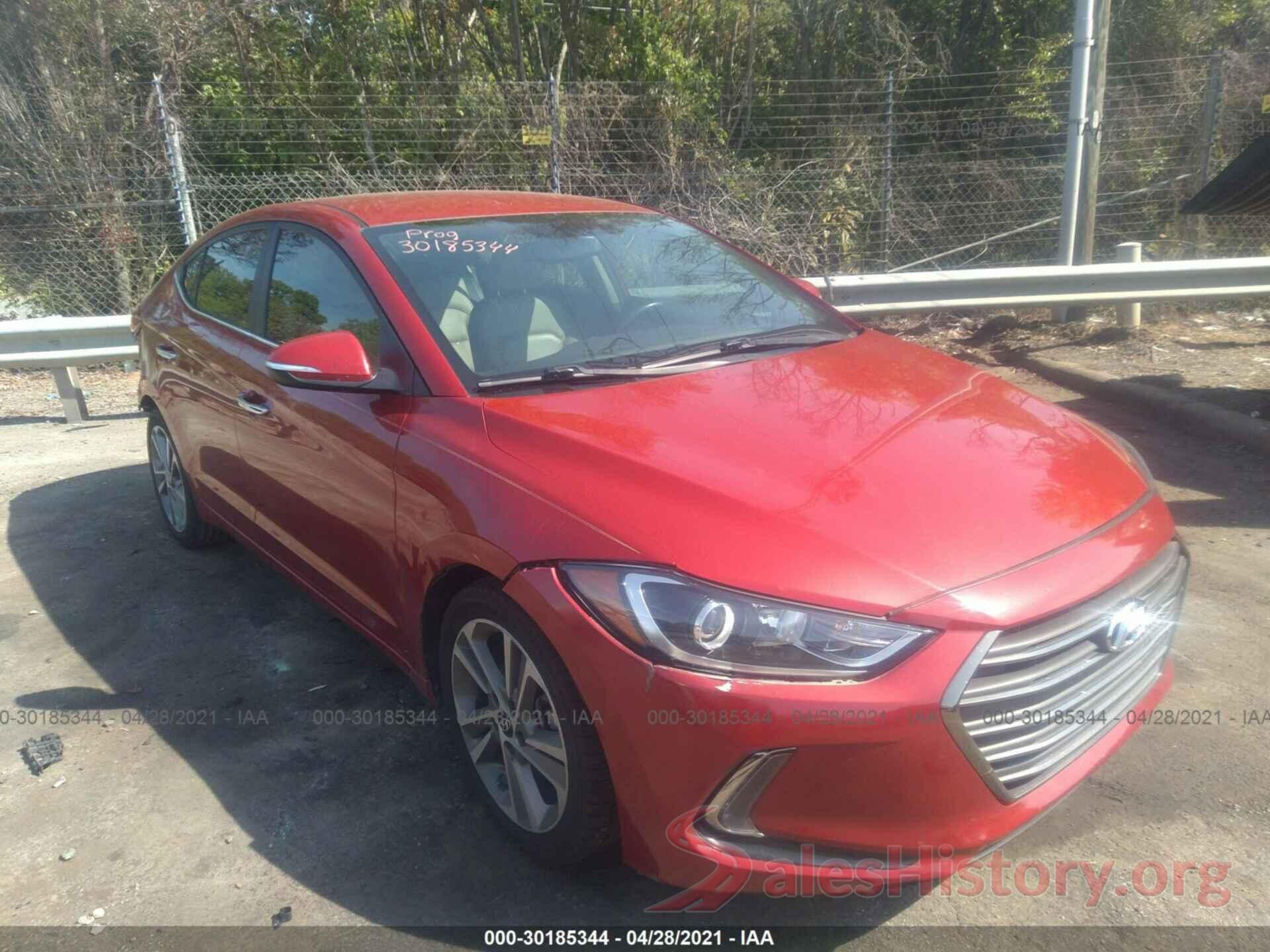 5NPD84LF4HH056507 2017 HYUNDAI ELANTRA