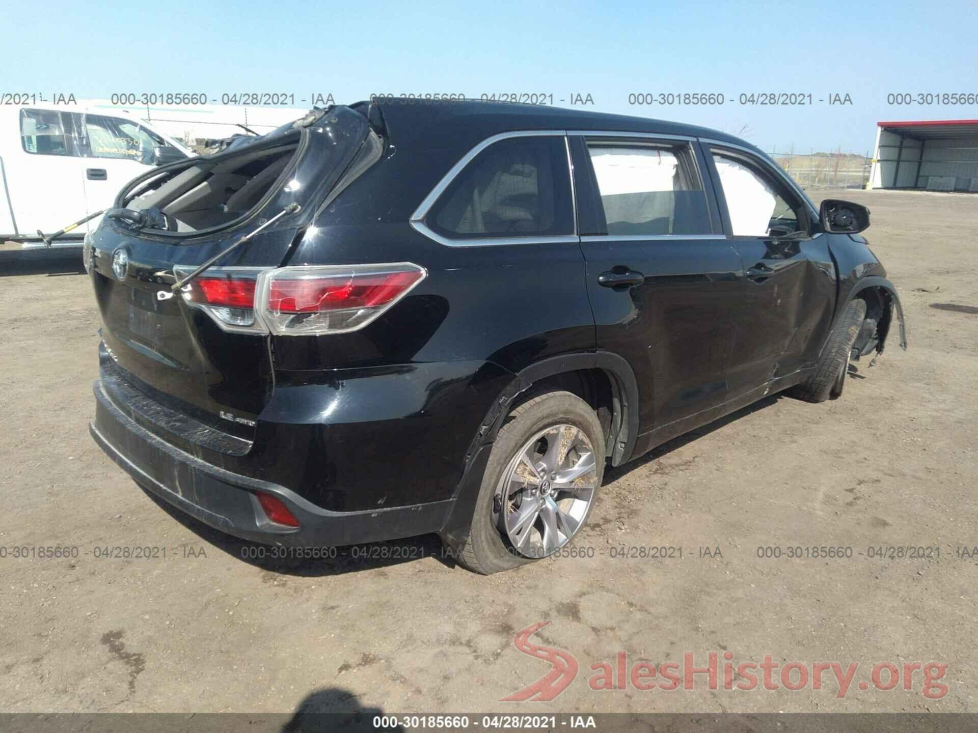 5TDBKRFH9GS238814 2016 TOYOTA HIGHLANDER