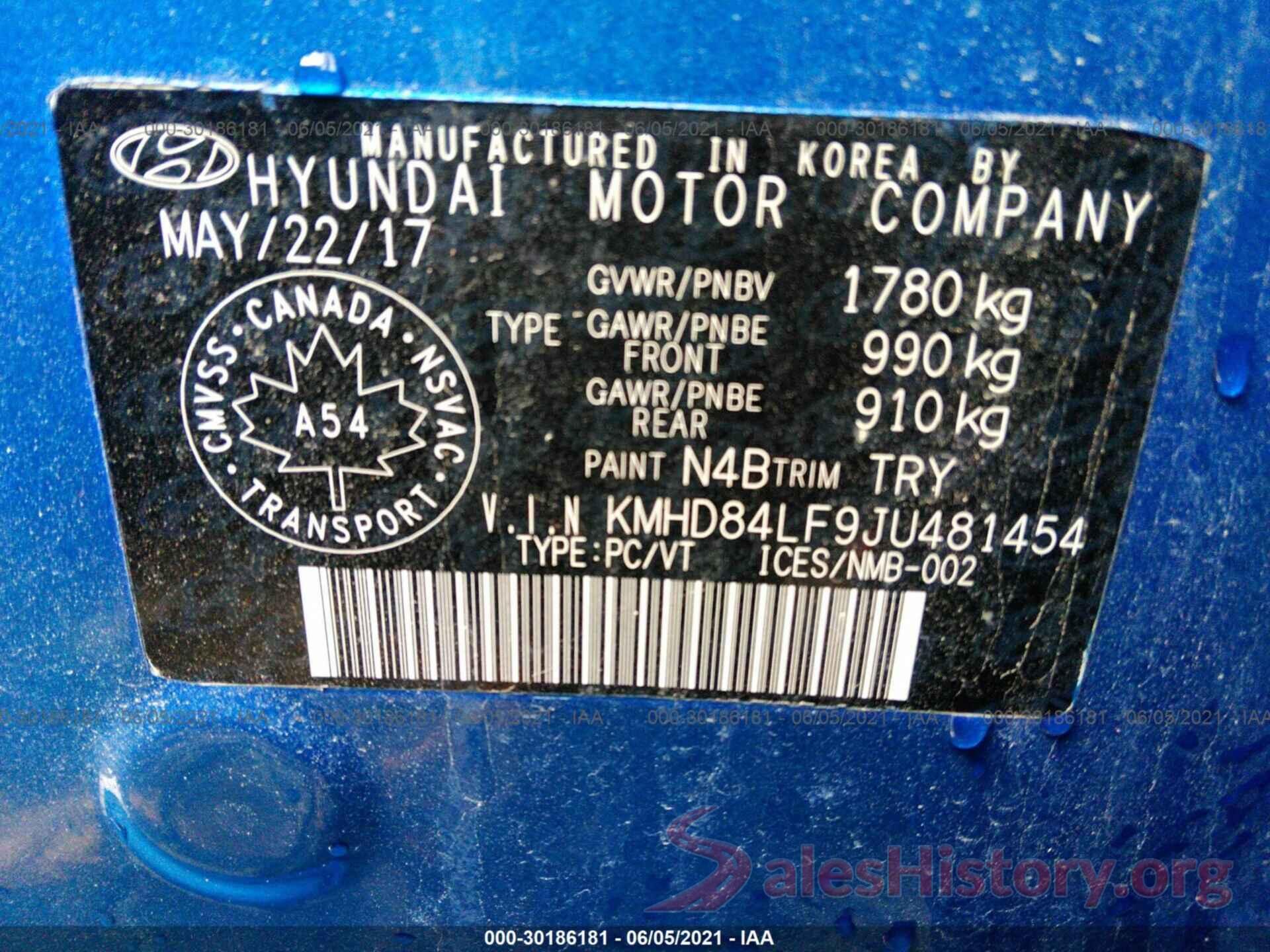 00000000000481454 2018 HYUNDAI ELANTRA