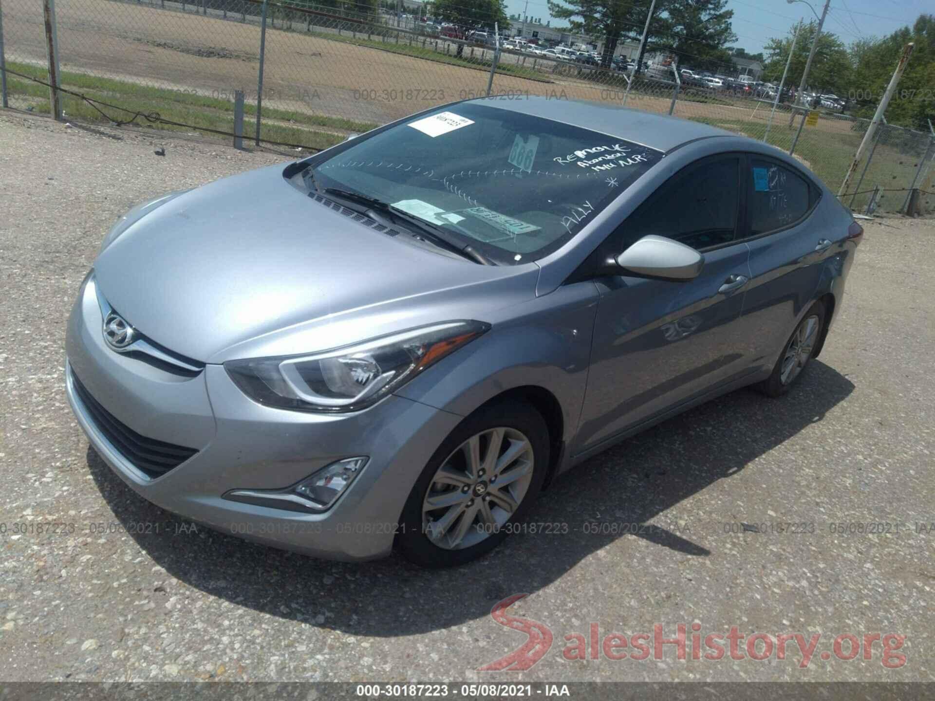 5NPDH4AE6GH725255 2016 HYUNDAI ELANTRA