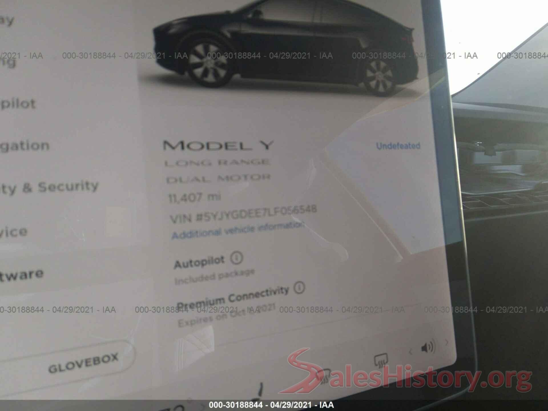 5YJYGDEE7LF056548 2020 TESLA MODEL Y