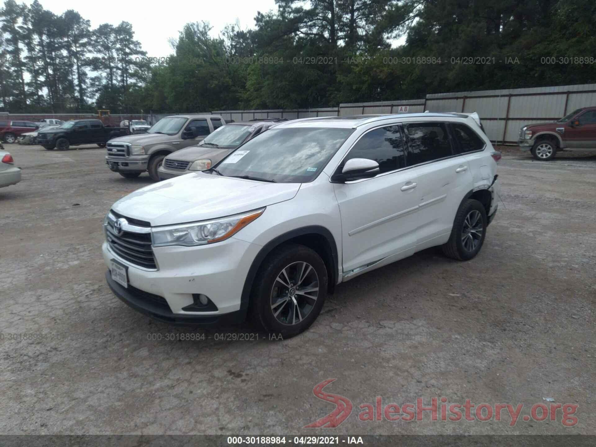 5TDKKRFH2GS161767 2016 TOYOTA HIGHLANDER