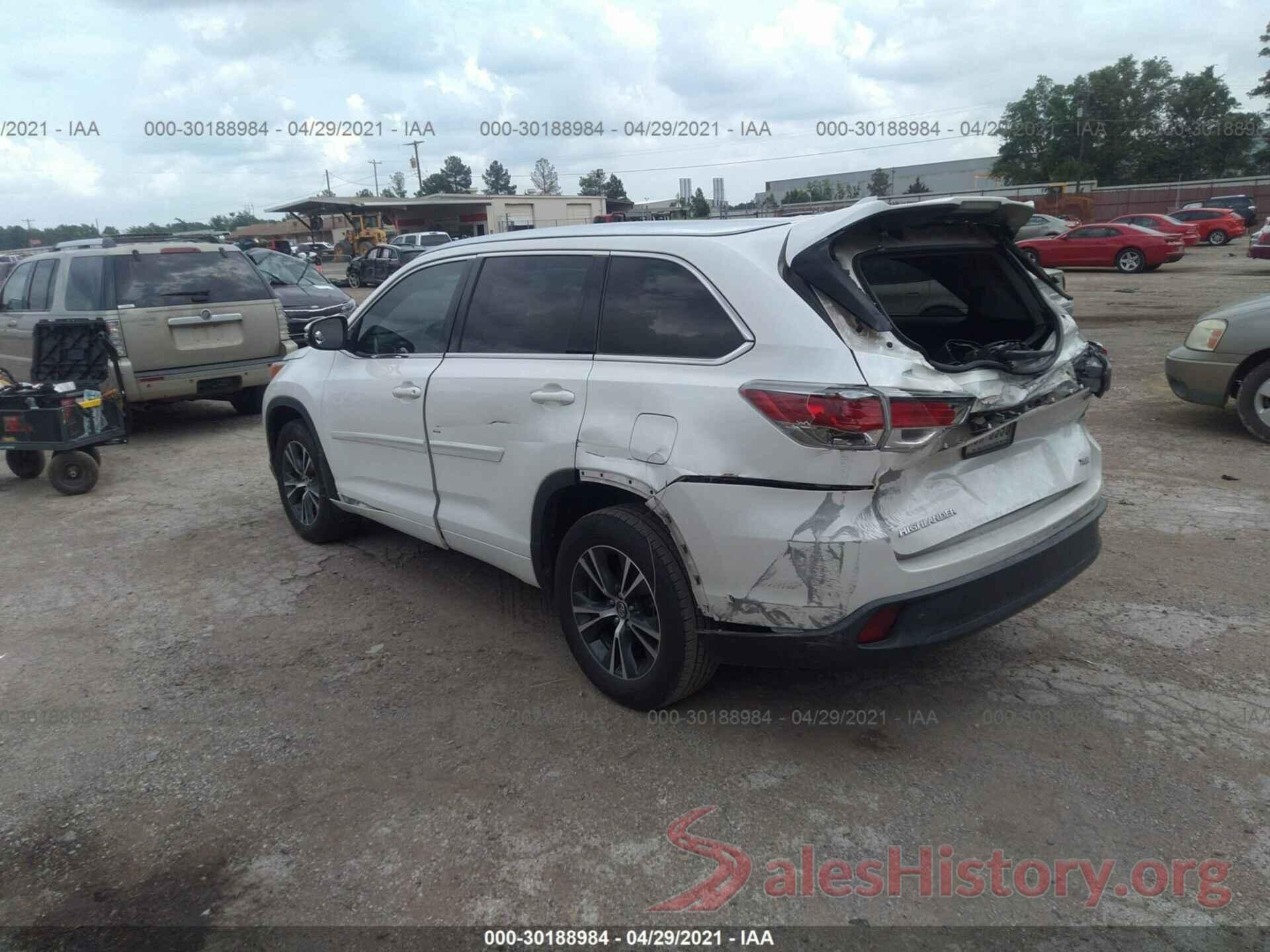 5TDKKRFH2GS161767 2016 TOYOTA HIGHLANDER