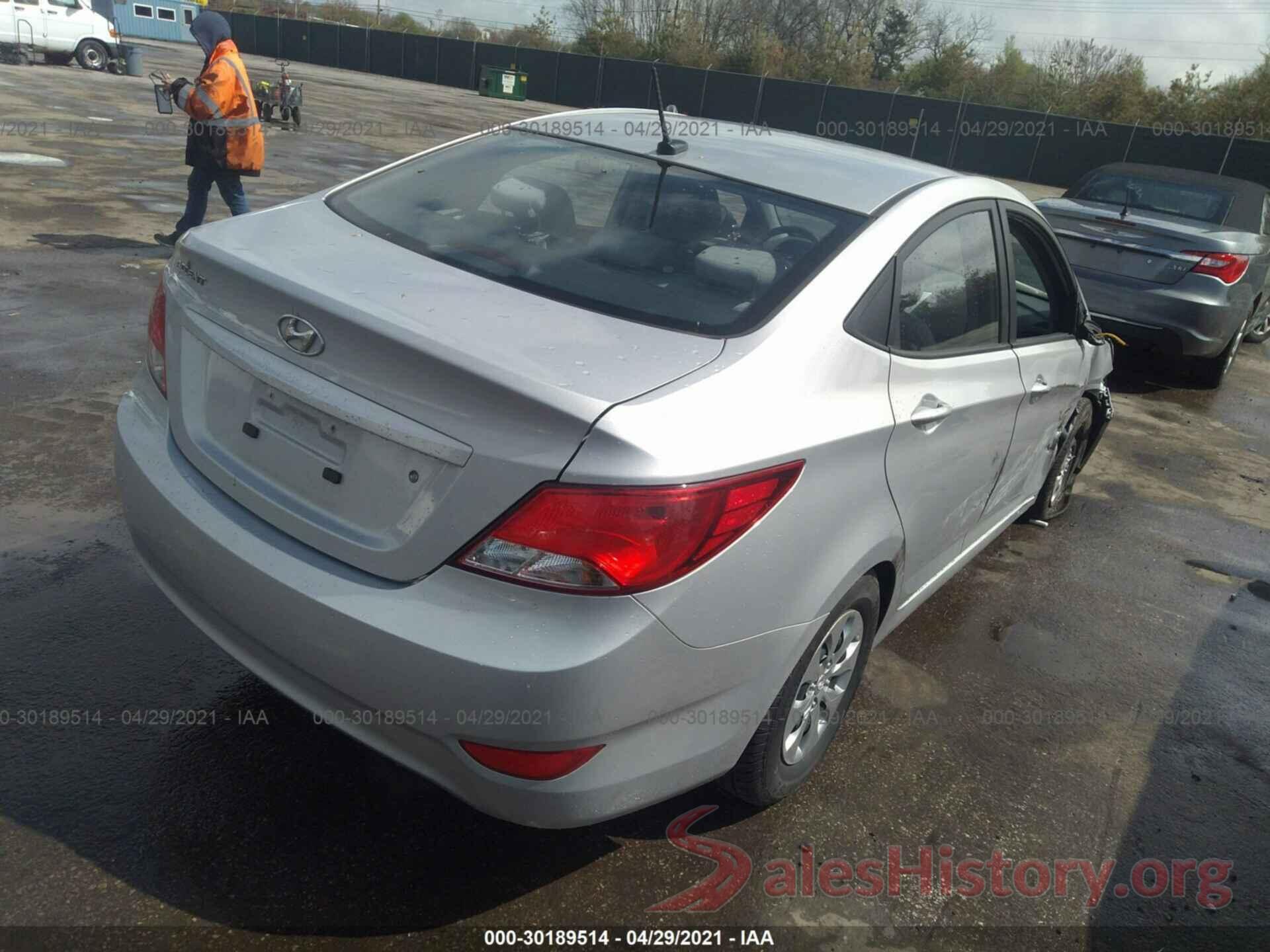 KMHCT4AE5GU082795 2016 HYUNDAI ACCENT