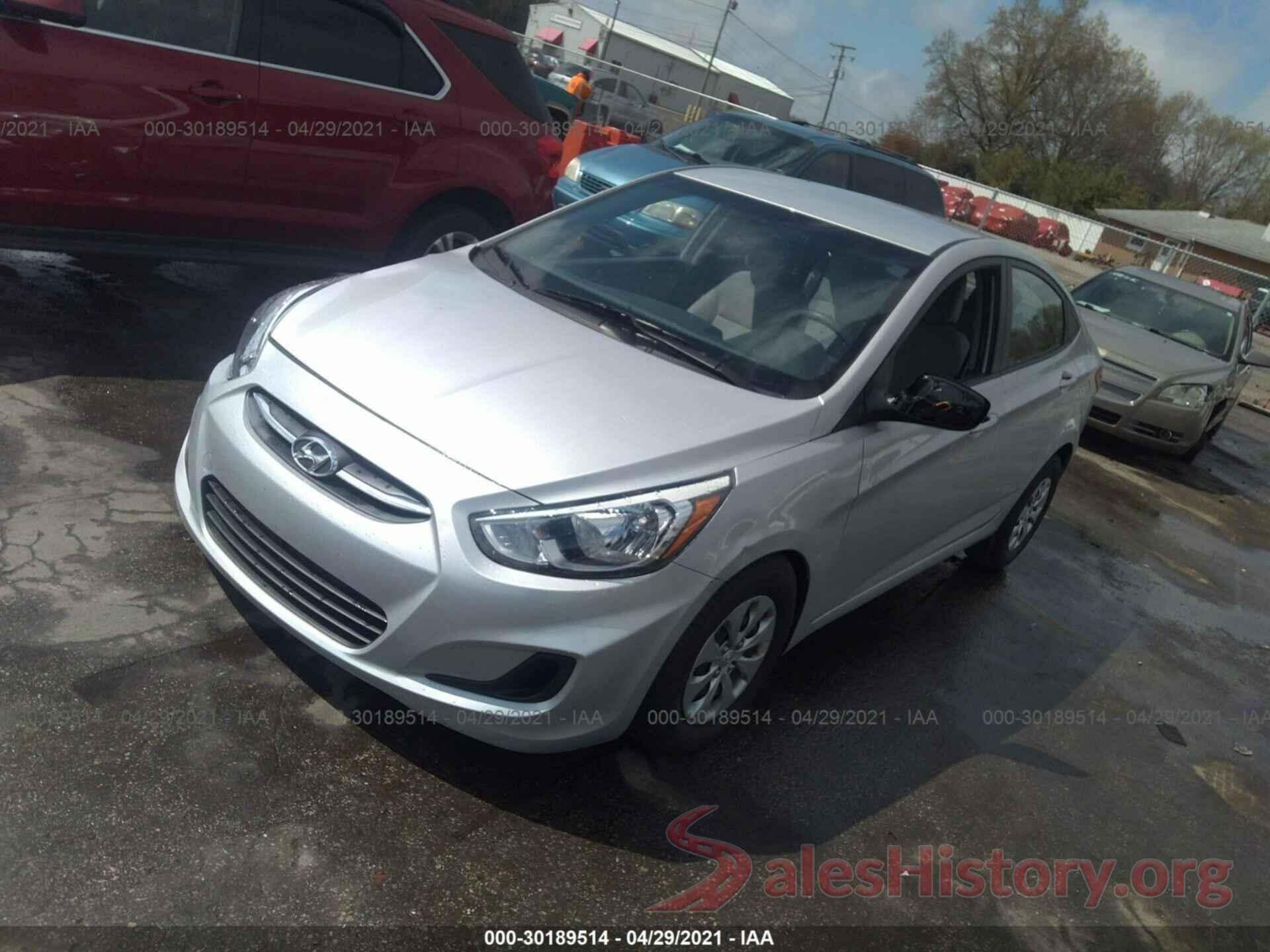 KMHCT4AE5GU082795 2016 HYUNDAI ACCENT