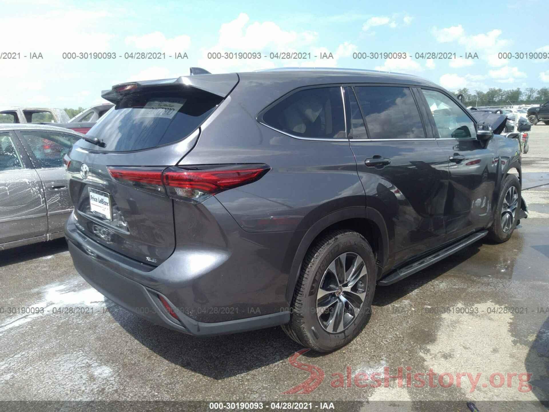 5TDGZRAH4MS524607 2021 TOYOTA HIGHLANDER