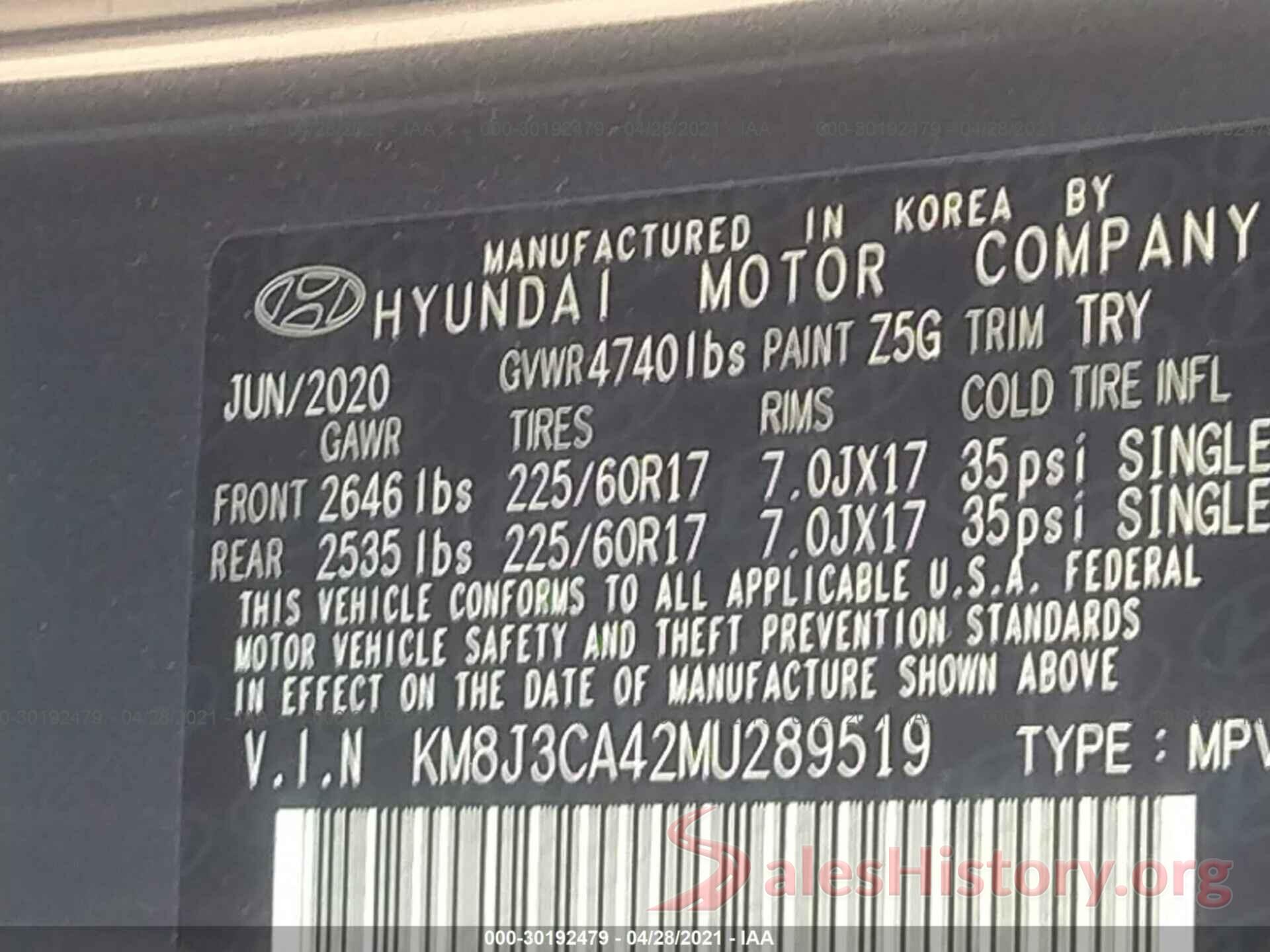 KM8J3CA42MU289519 2021 HYUNDAI TUCSON