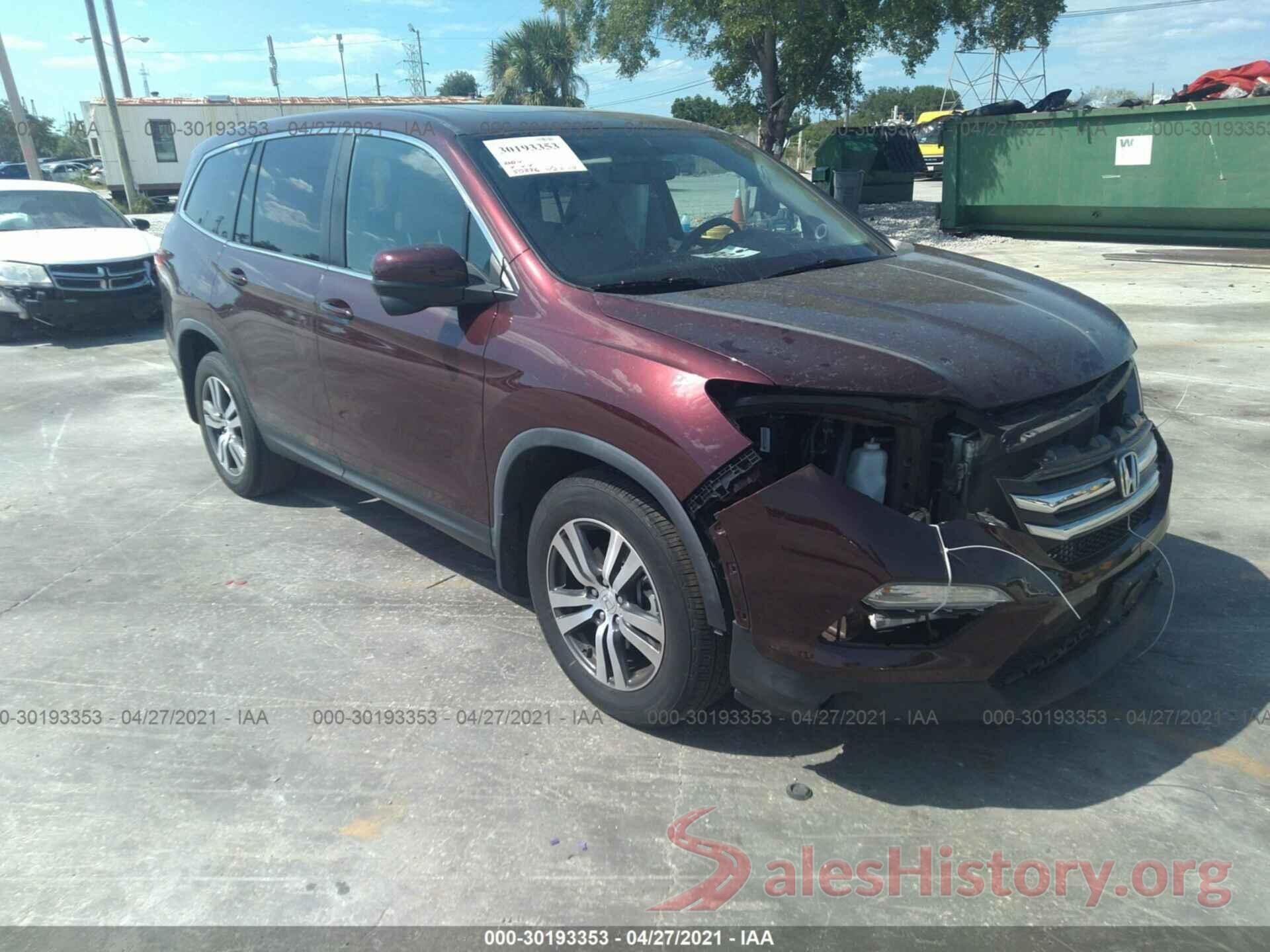 5FNYF5H5XHB037293 2017 HONDA PILOT