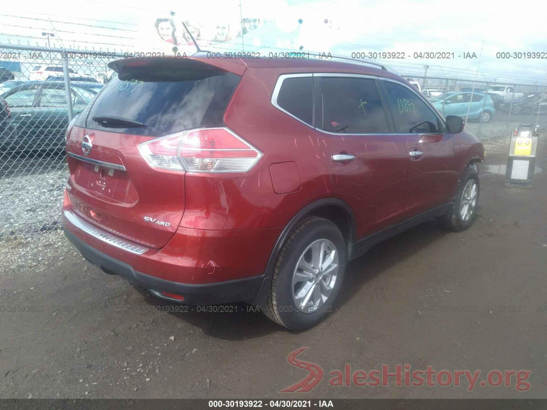 KNMAT2MVXGP614973 2016 NISSAN ROGUE