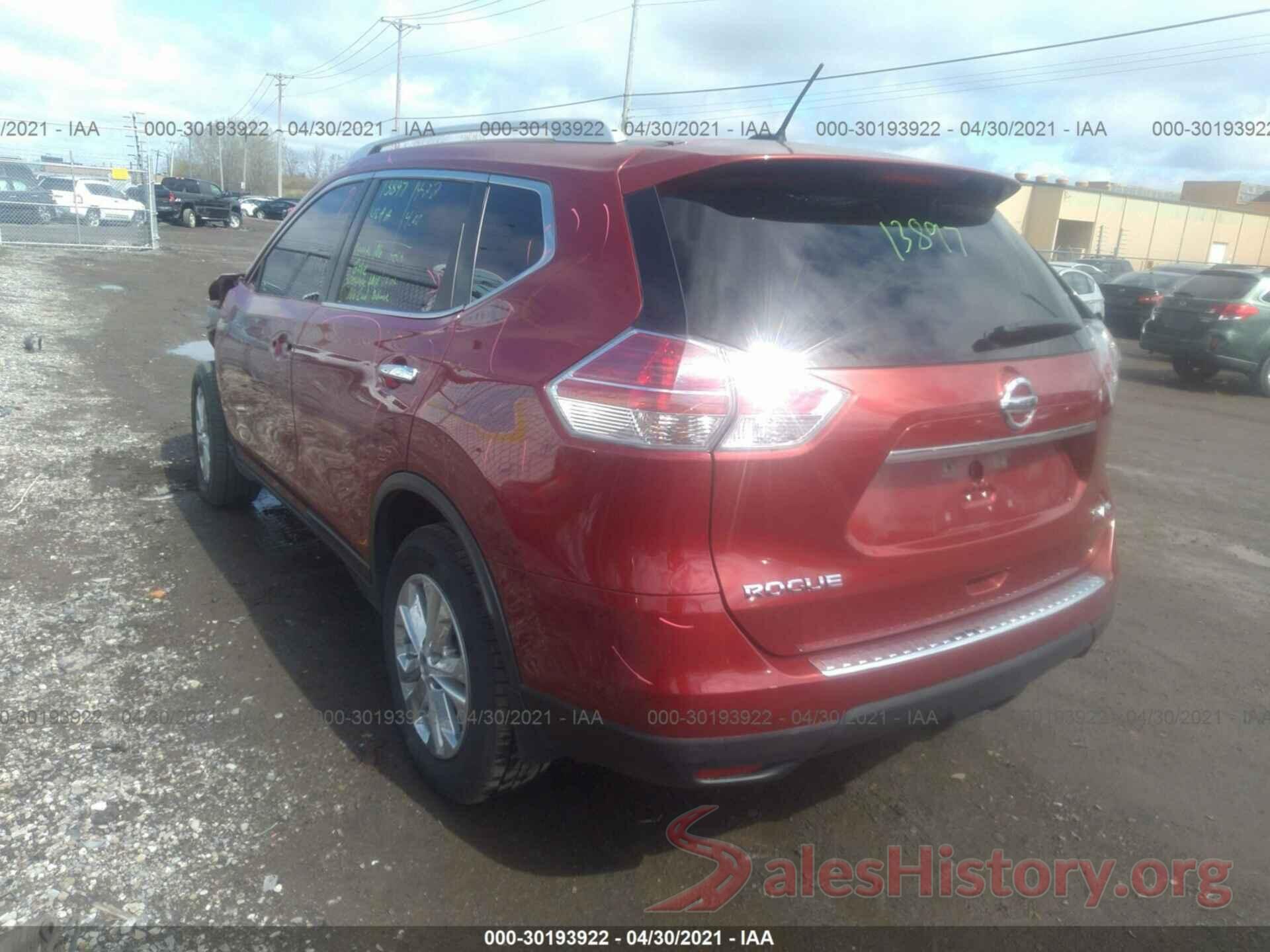 KNMAT2MVXGP614973 2016 NISSAN ROGUE