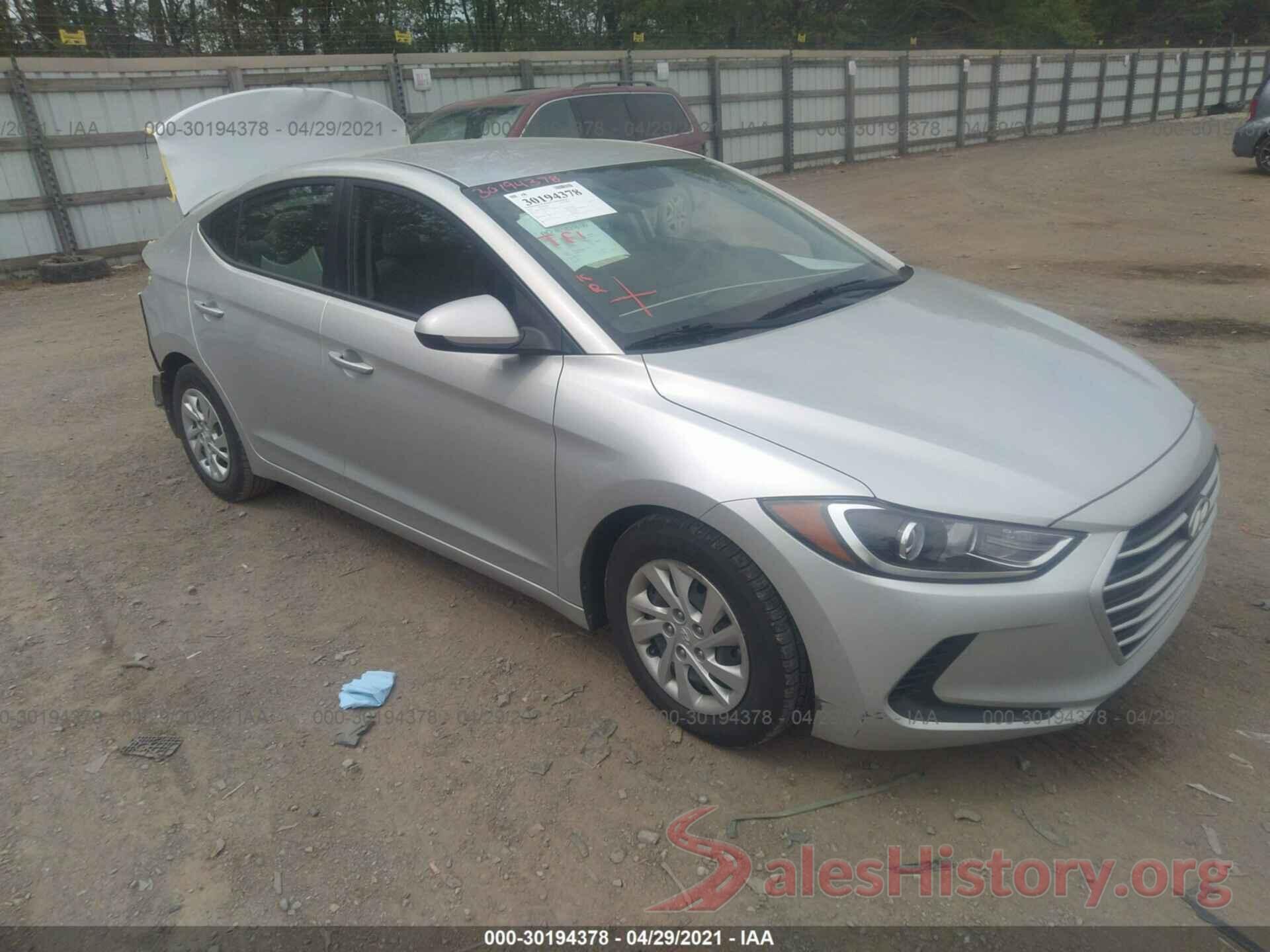 5NPD74LF4JH345444 2018 HYUNDAI ELANTRA