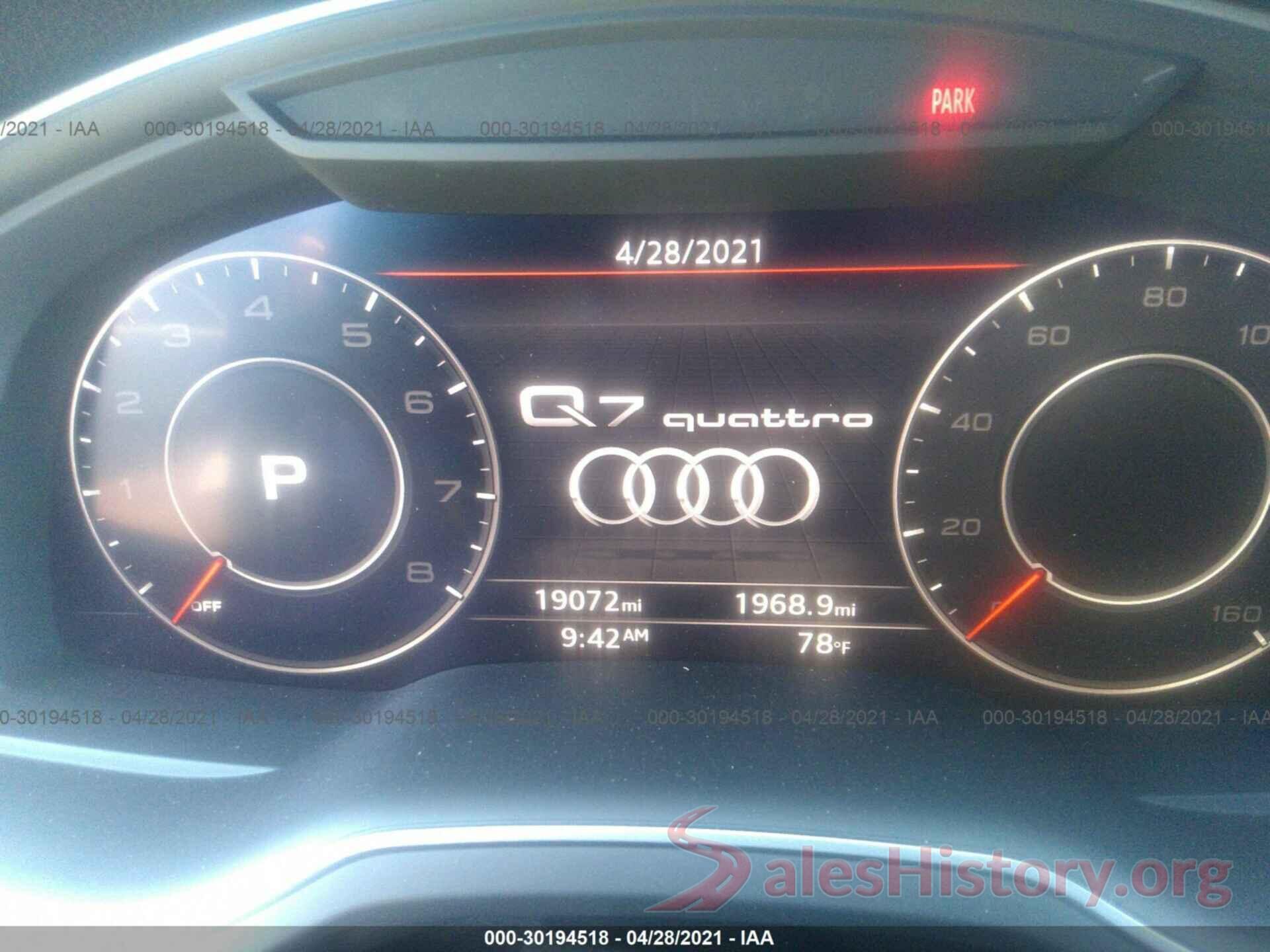 WA1LAAF73KD020091 2019 AUDI Q7