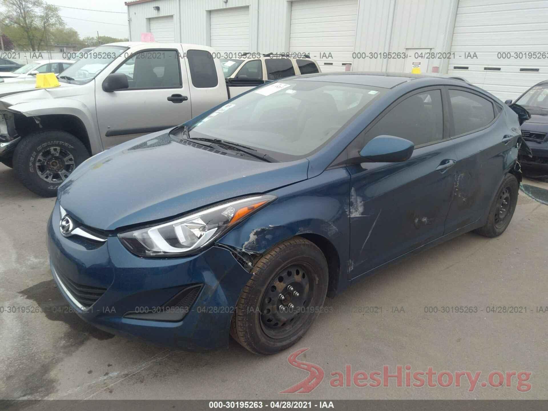 KMHDH4AE9GU567446 2016 HYUNDAI ELANTRA