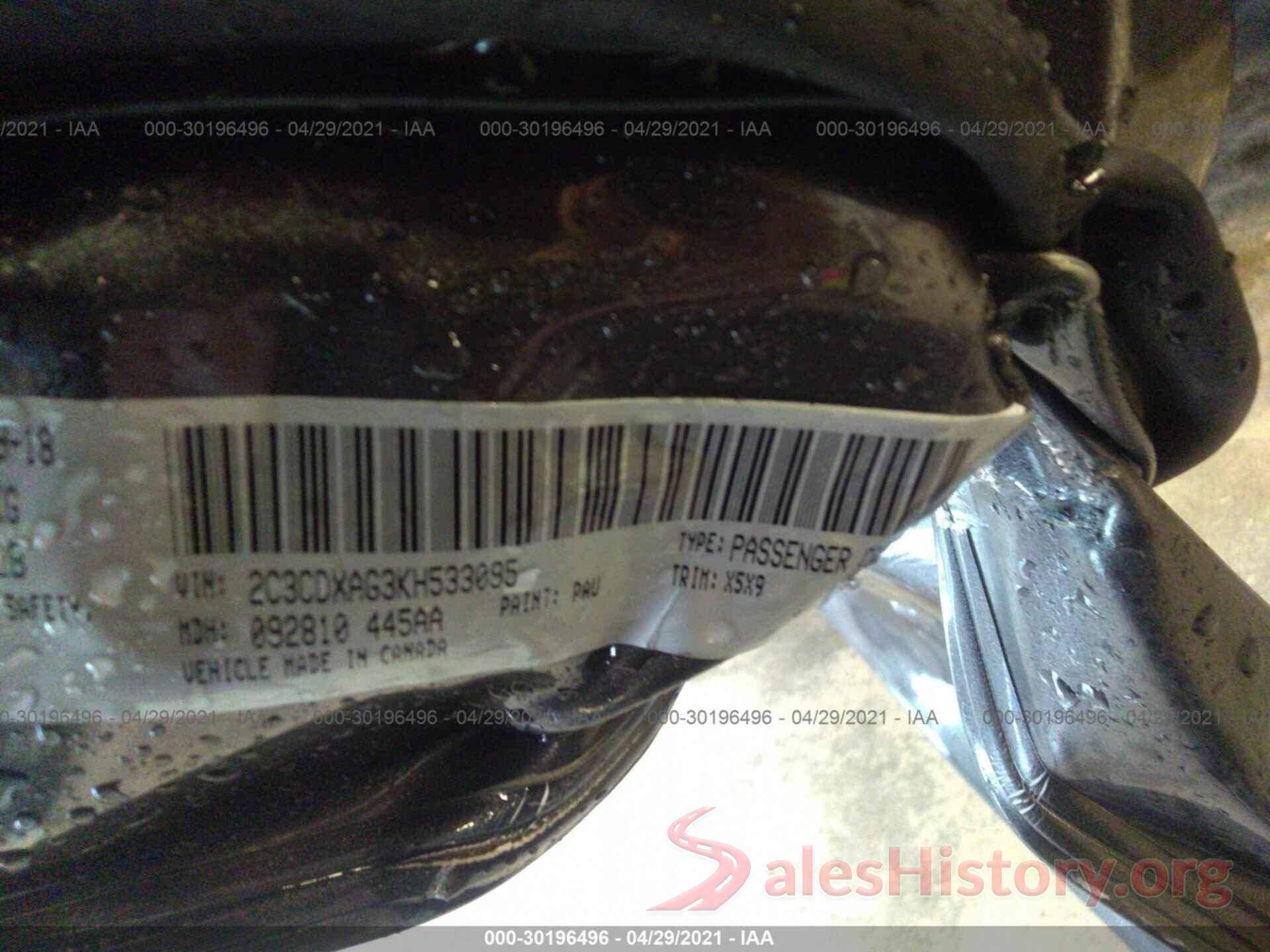 2C3CDXAG3KH533095 2019 DODGE CHARGER