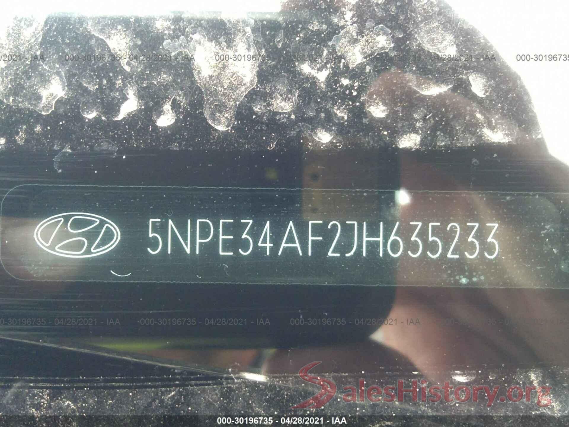 5NPE34AF2JH635233 2018 HYUNDAI SONATA