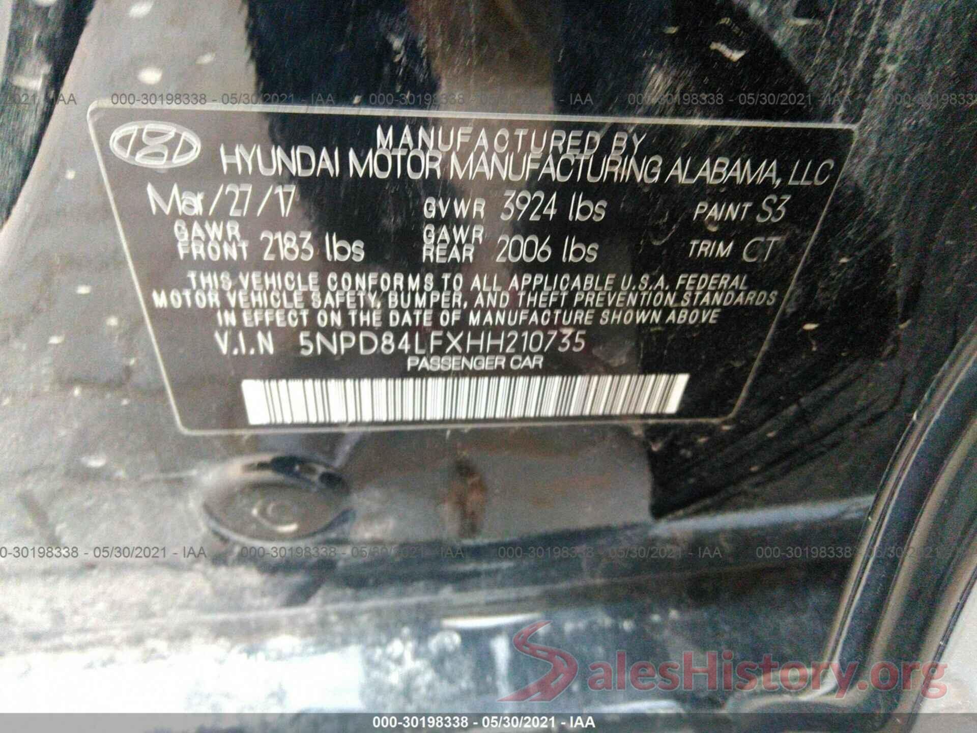 00000000000210735 2017 HYUNDAI ELANTRA