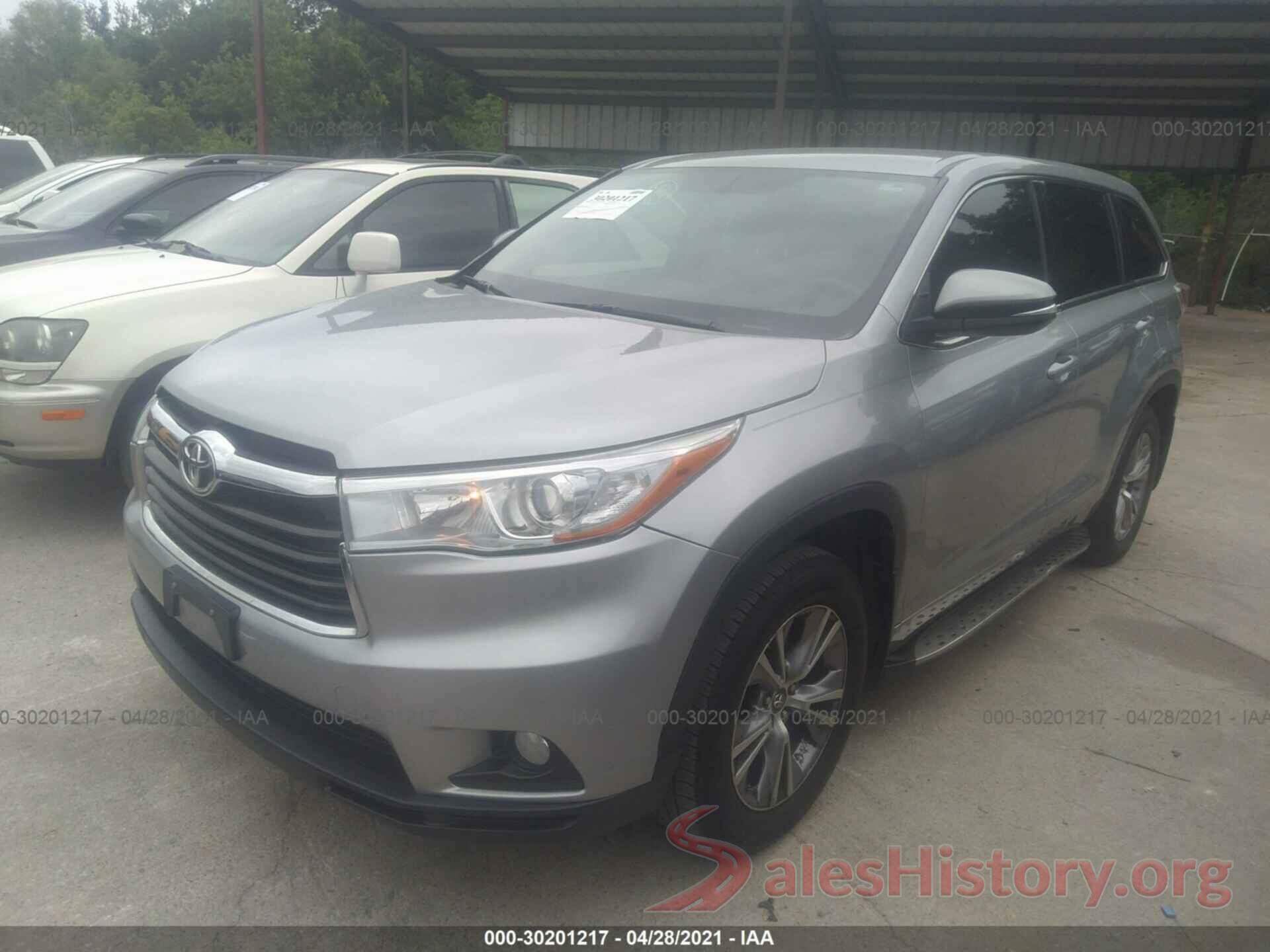 5TDZKRFH3GS168595 2016 TOYOTA HIGHLANDER