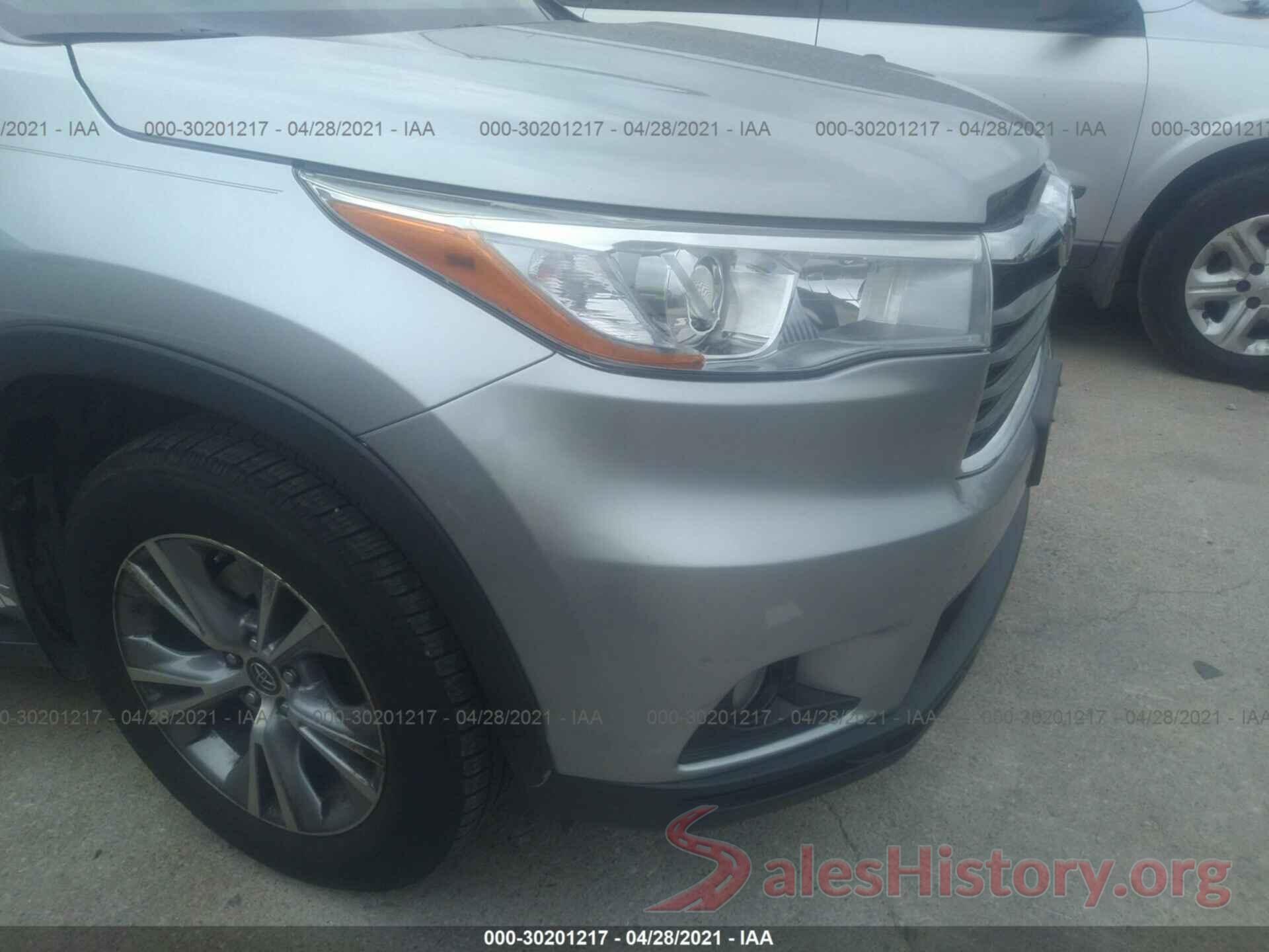 5TDZKRFH3GS168595 2016 TOYOTA HIGHLANDER